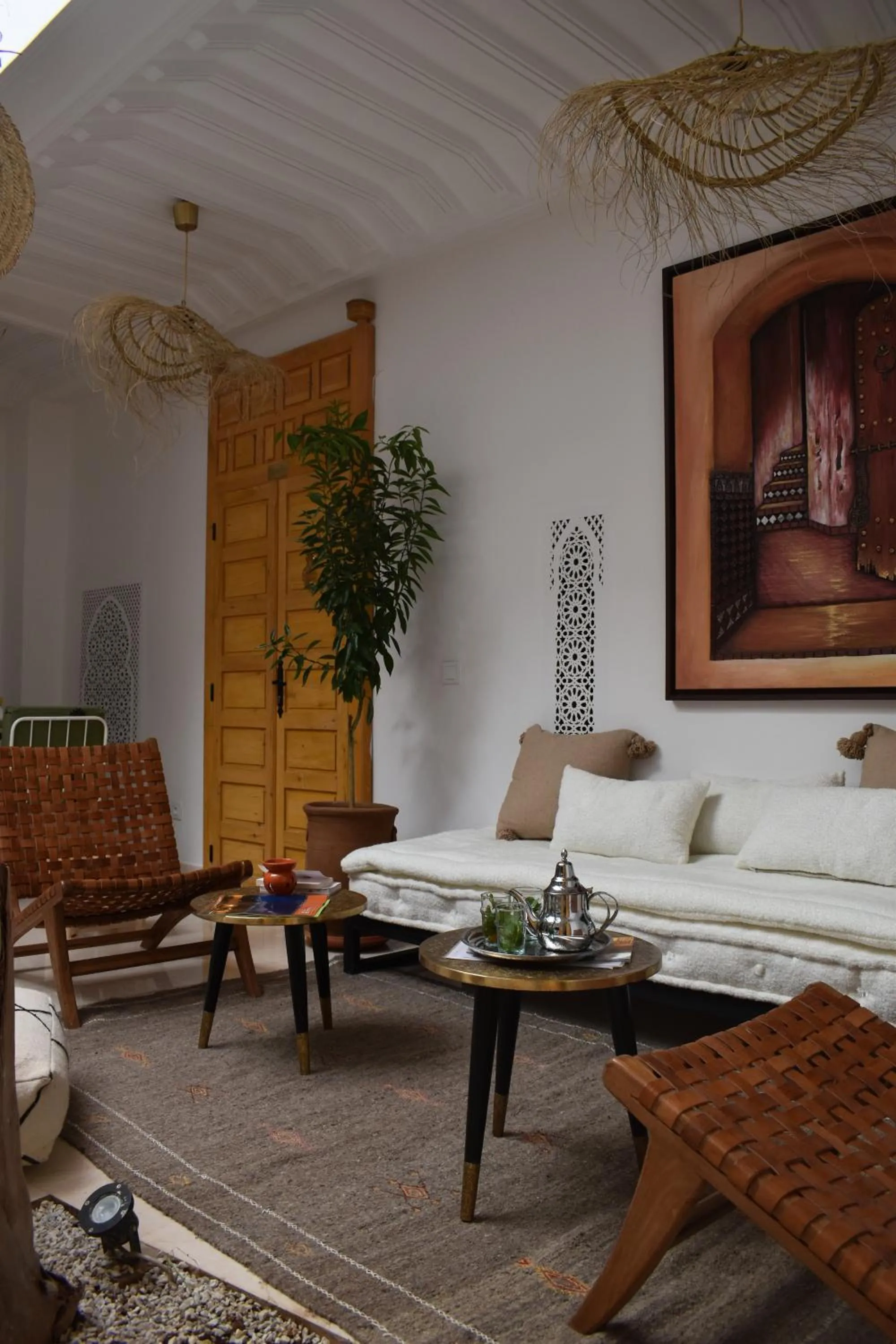 Seating area in Riad Olika