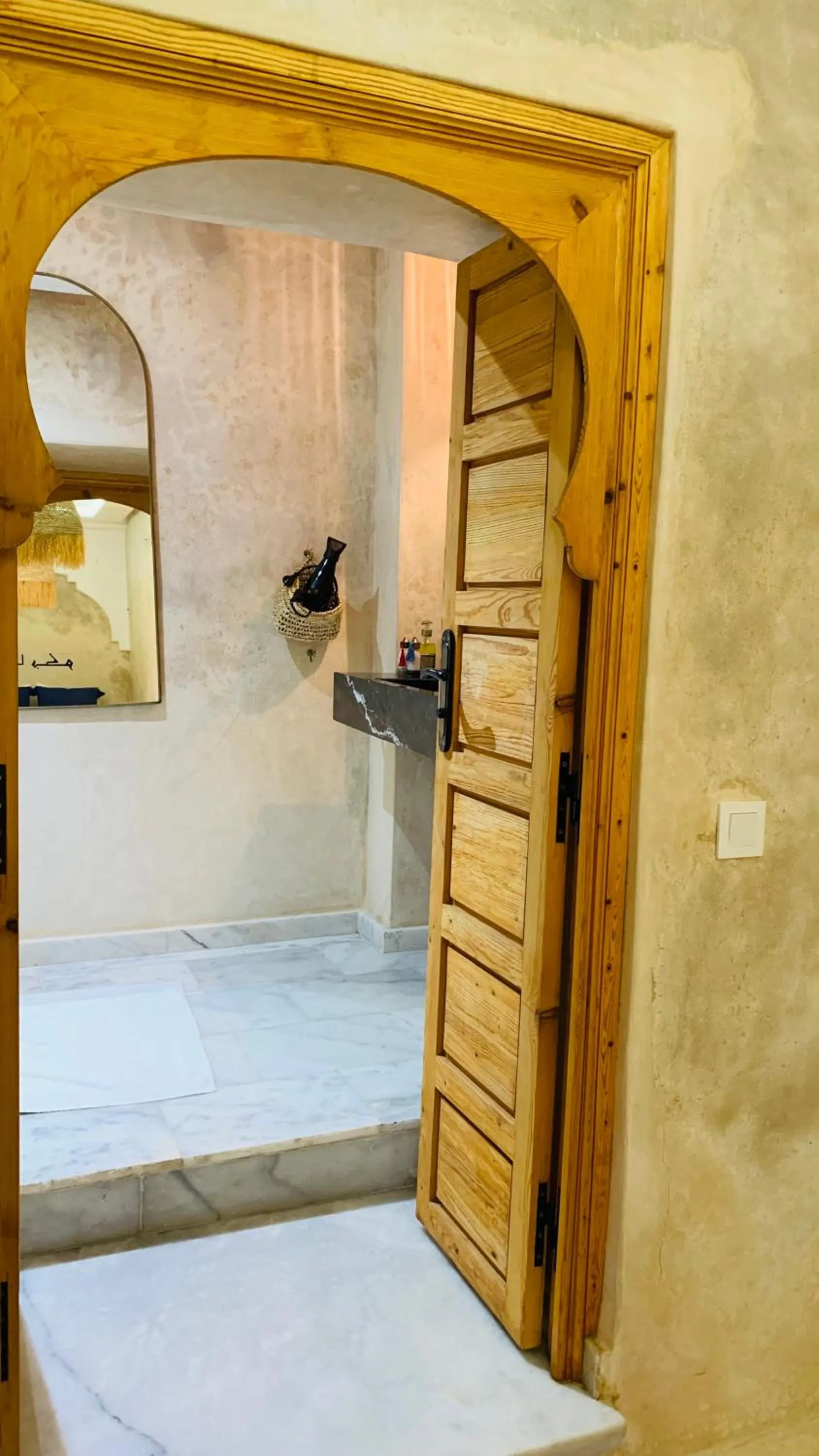 Bathroom, Bed in Riad Olika