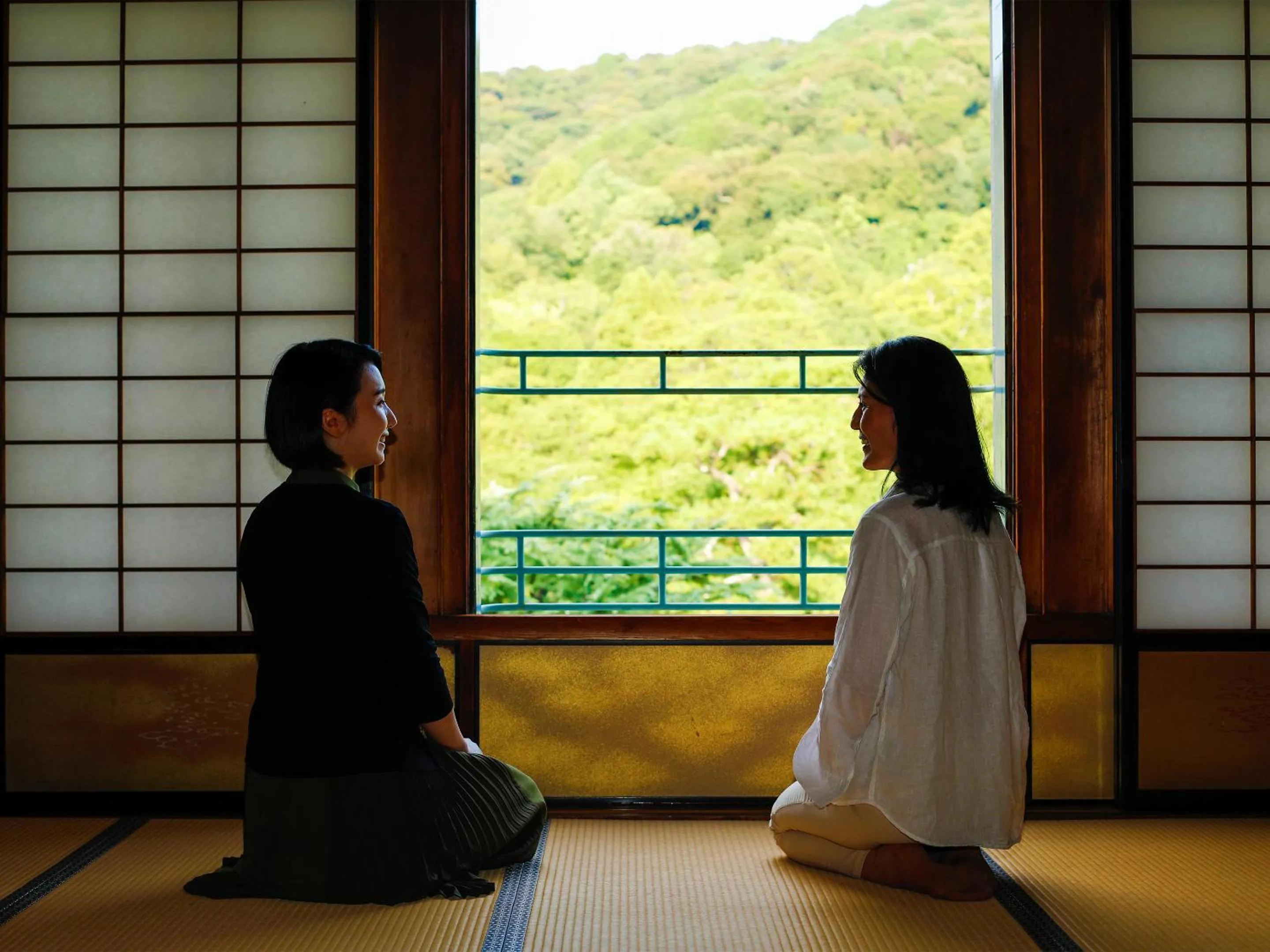 People in Hotel Chourakukan Kyoto Gion 長楽館 京都