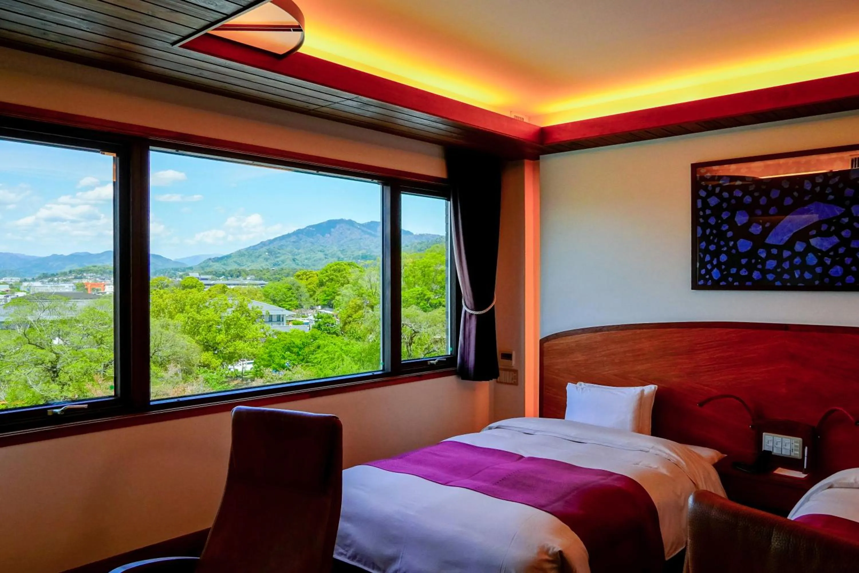 Bed in Hotel Chourakukan Kyoto Gion 長楽館 京都