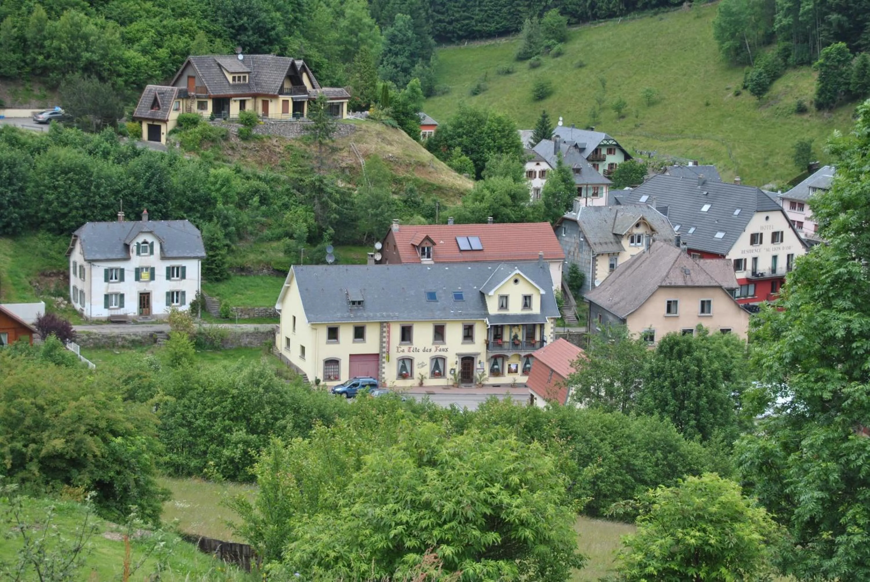 Bird's eye view in Logis Hôtel Restaurant La Tête Des Faux