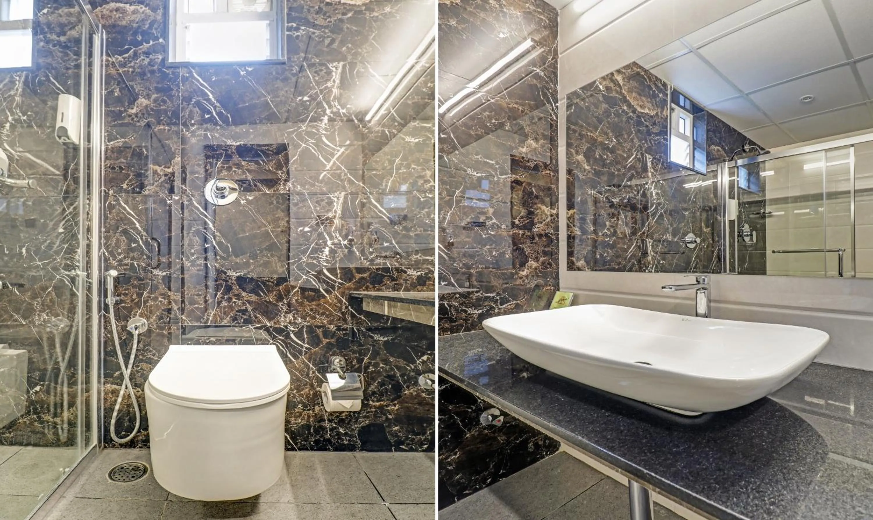 Bathroom in Treebo Premium Raj Vista Global Village