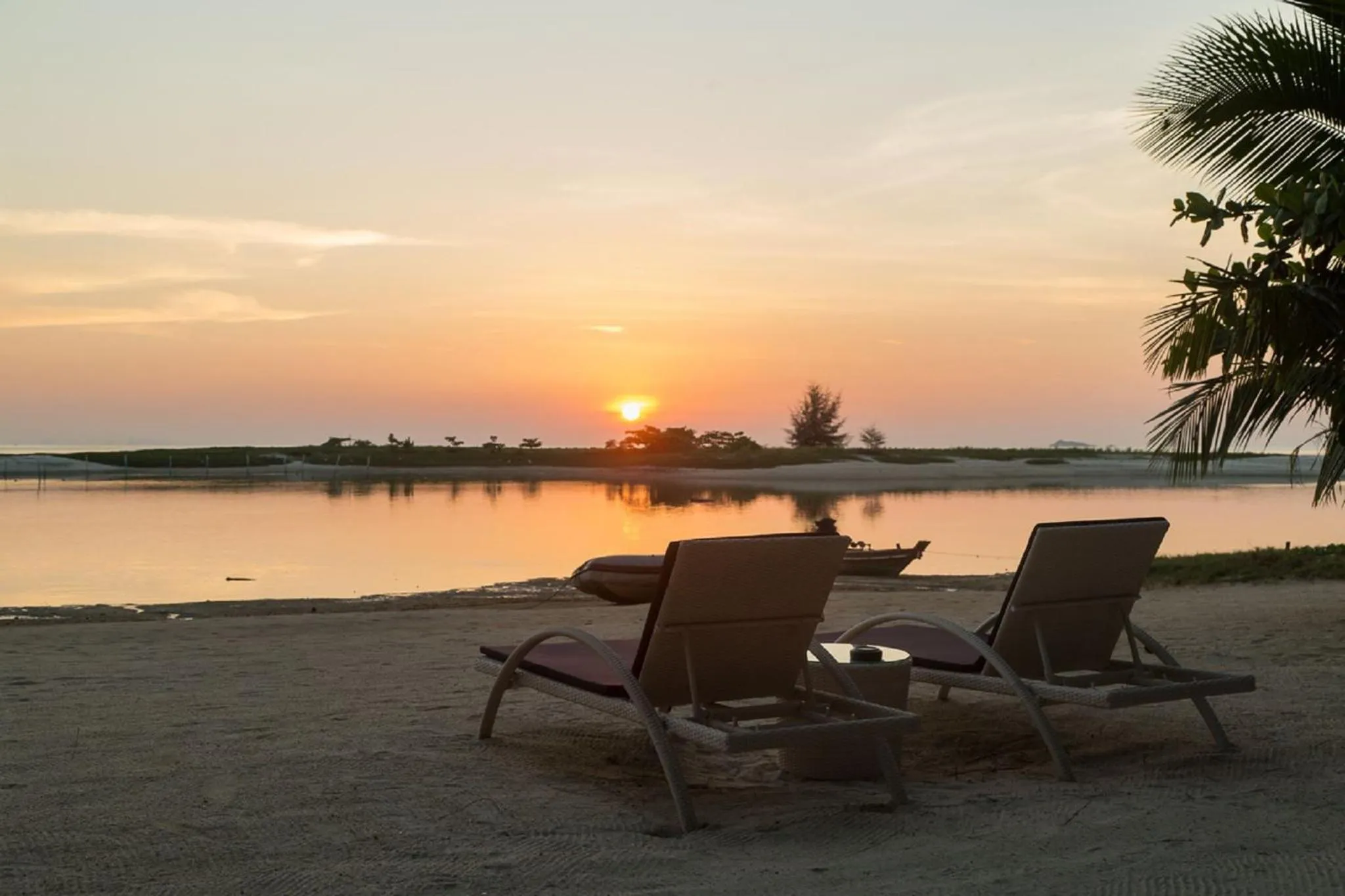 Sunset in Angkana Bungalows adults only