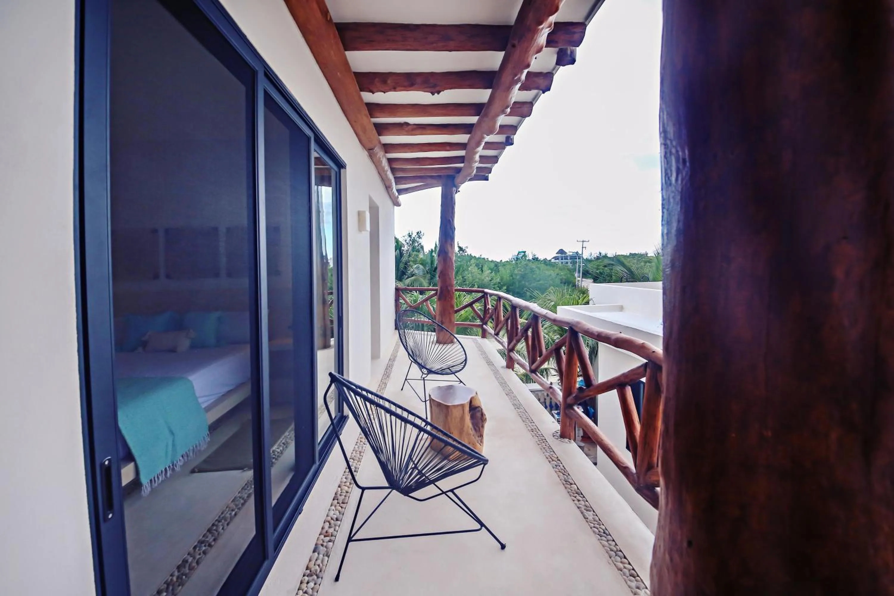 Balcony/Terrace in Casa Astral Eco Luxury Holbox Island - Sunset and Ocean View with Rooftop Pool