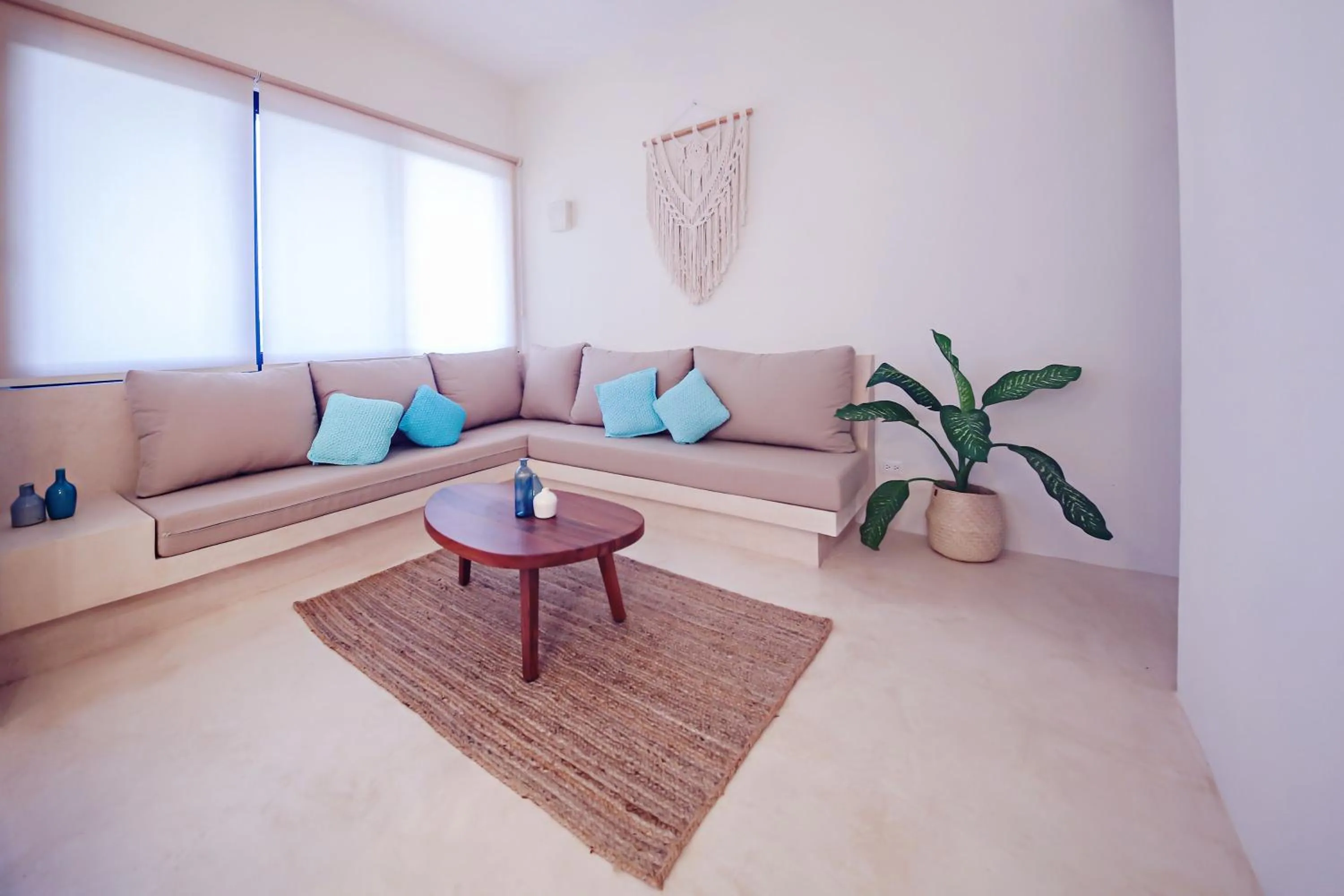Living room in Casa Astral Eco Luxury Holbox Island - Sunset and Ocean View with Rooftop Pool