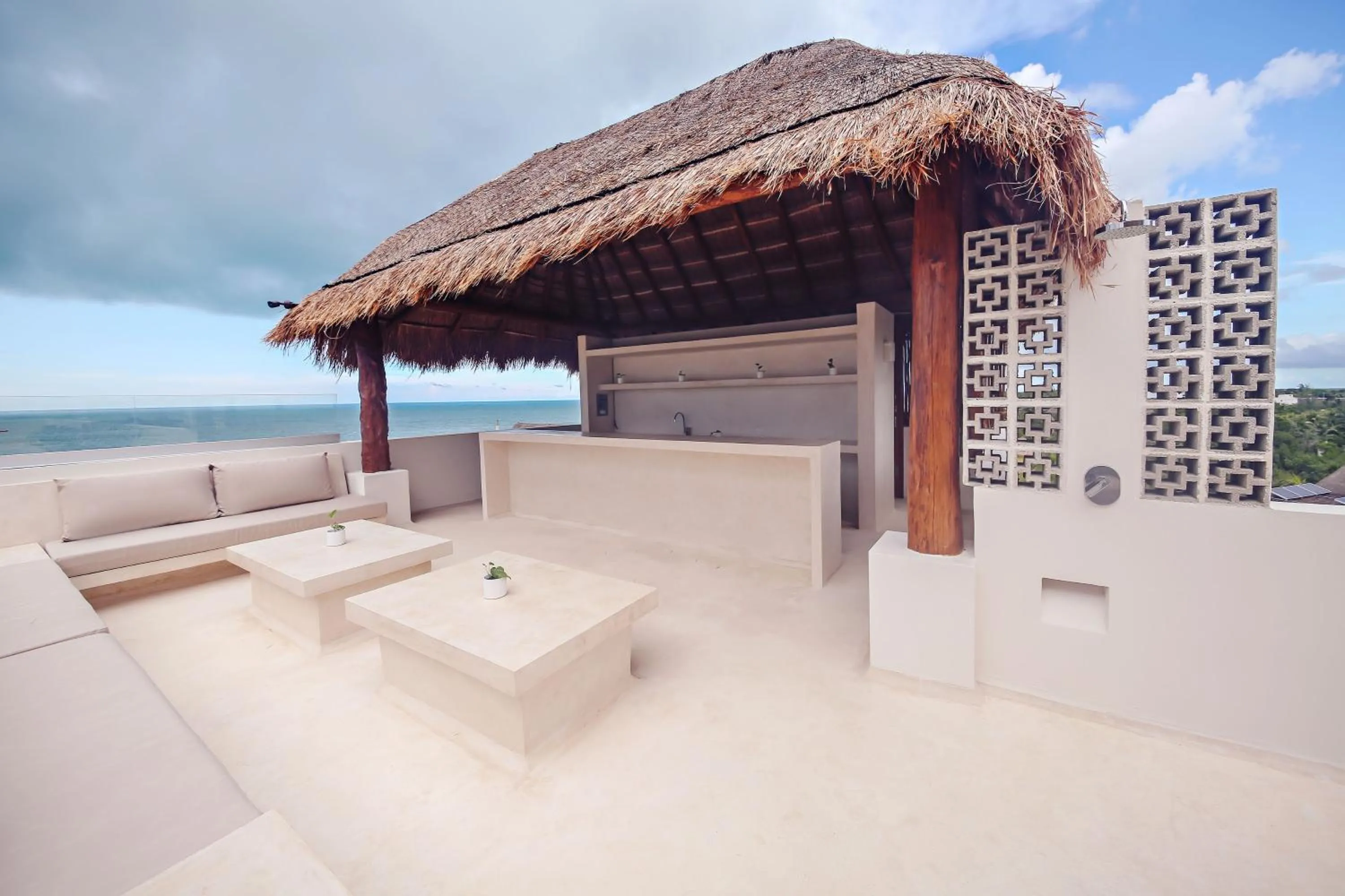 Solarium in Casa Astral Eco Luxury Holbox Island - Sunset and Ocean View with Rooftop Pool