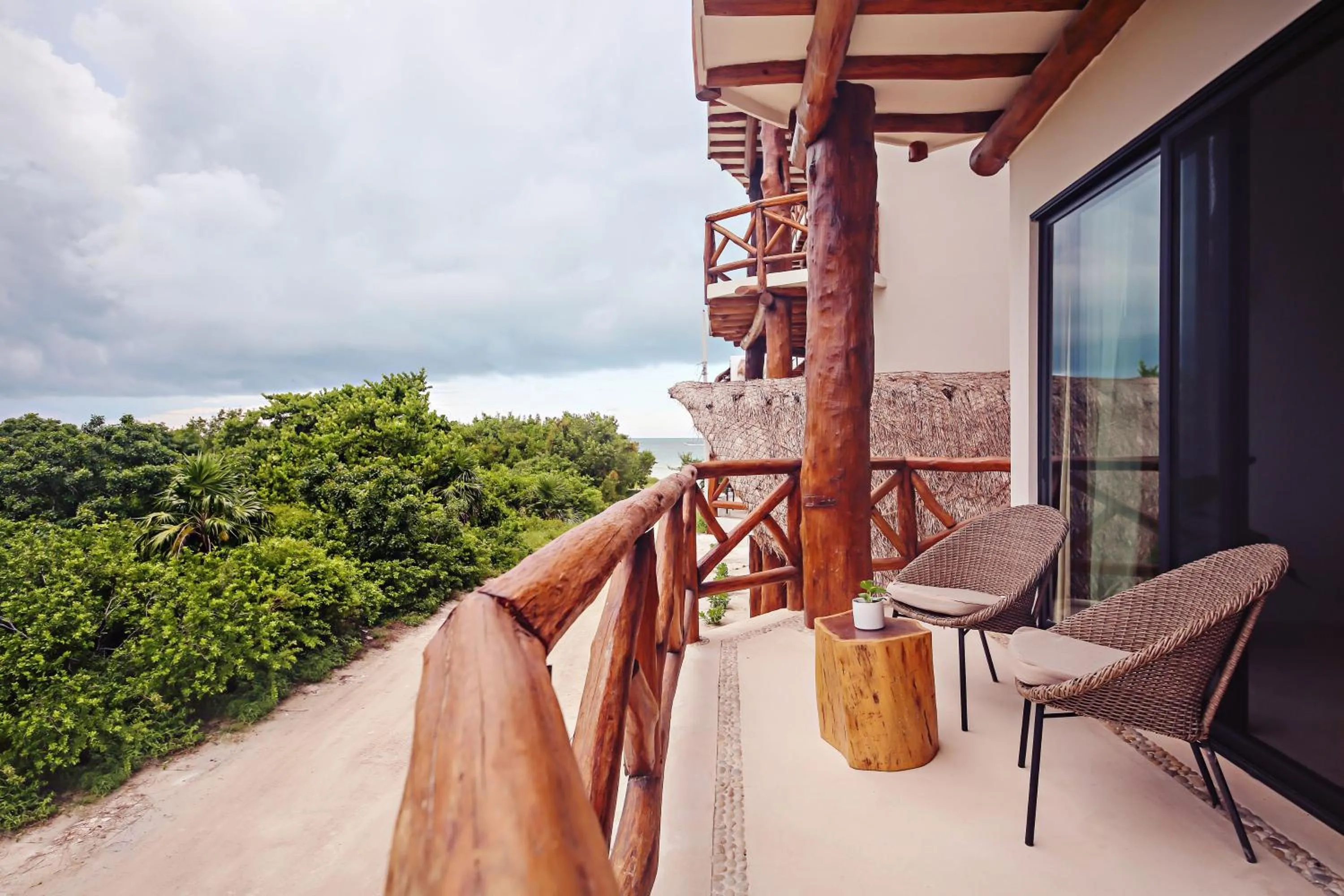 Balcony/Terrace in Casa Astral Eco Luxury Holbox Island - Sunset and Ocean View with Rooftop Pool
