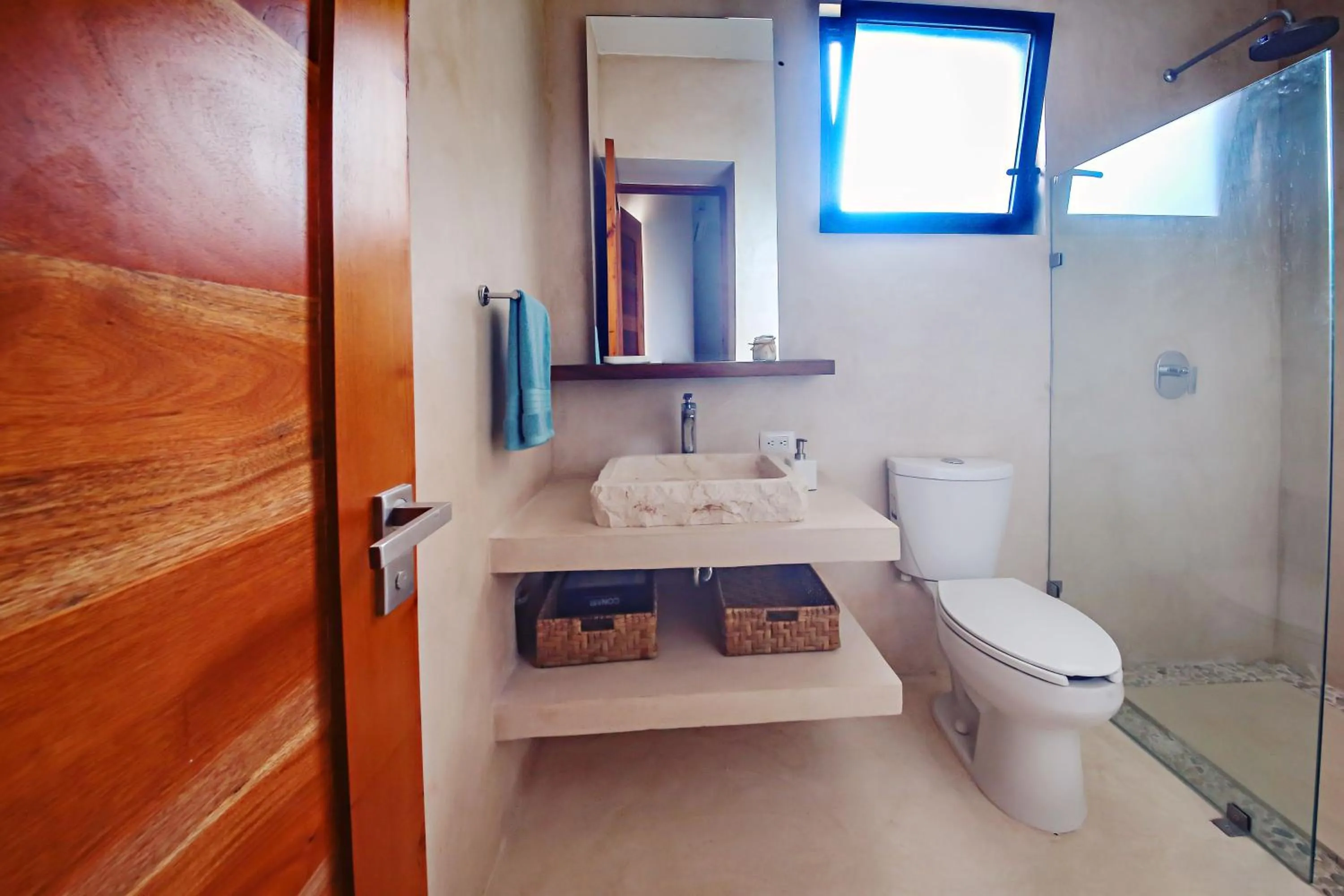 Shower in Casa Astral Eco Luxury Holbox Island - Sunset and Ocean View with Rooftop Pool