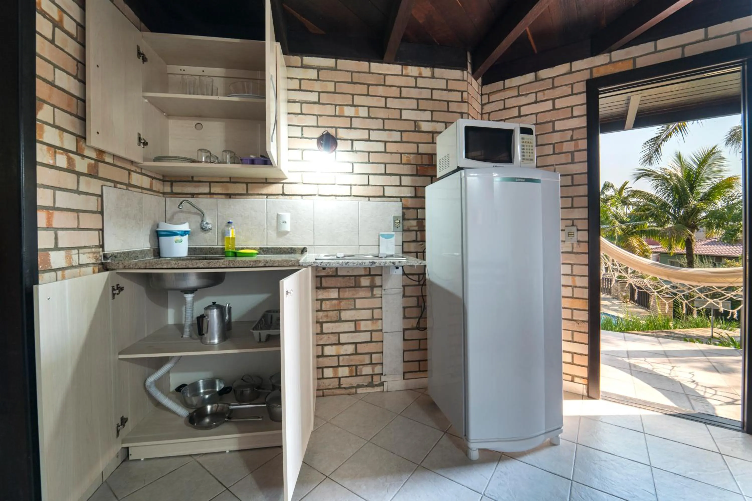 Kitchen or kitchenette in Pousada Albacora