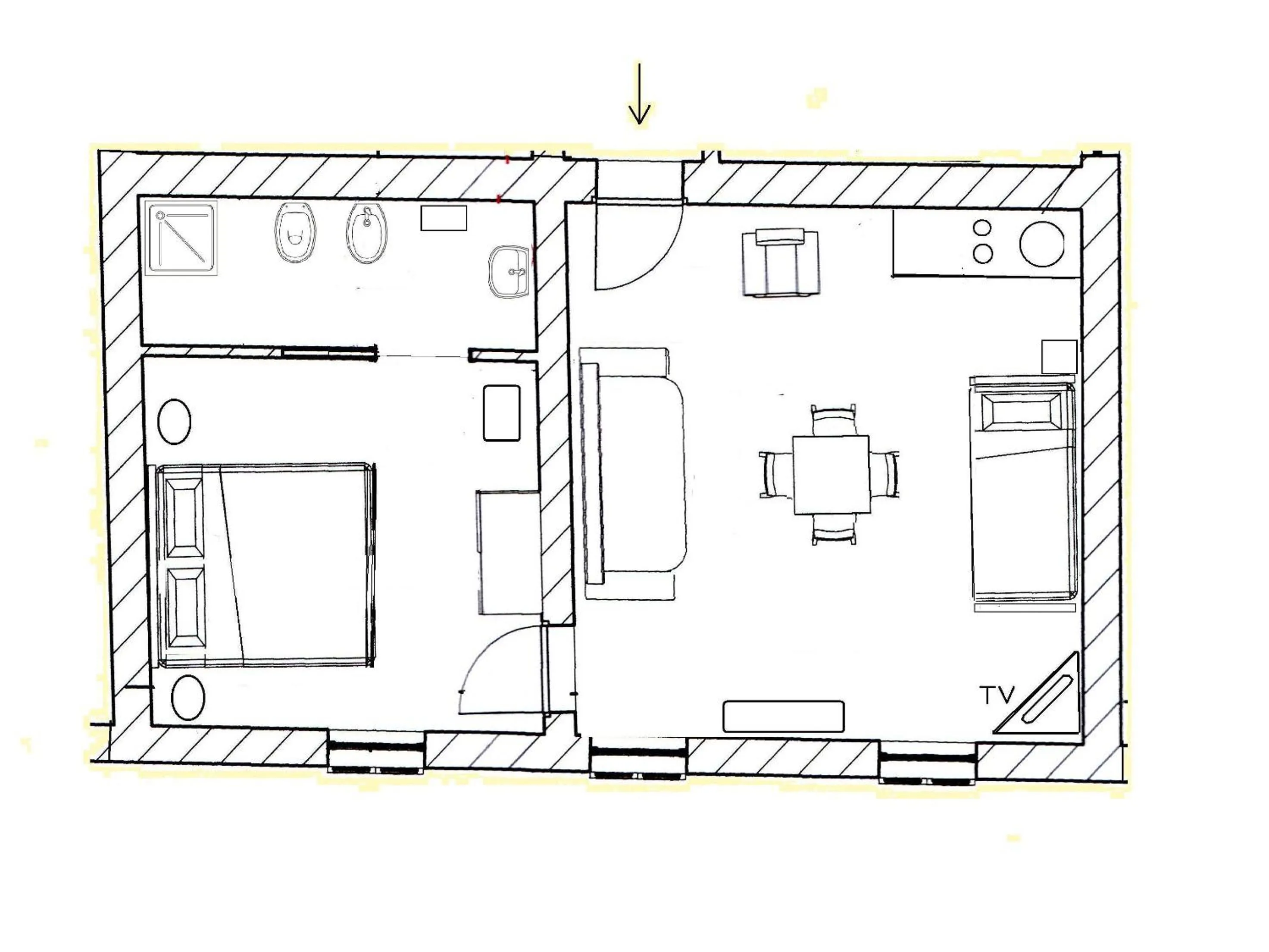 Floor plan in Il Campanile B&B
