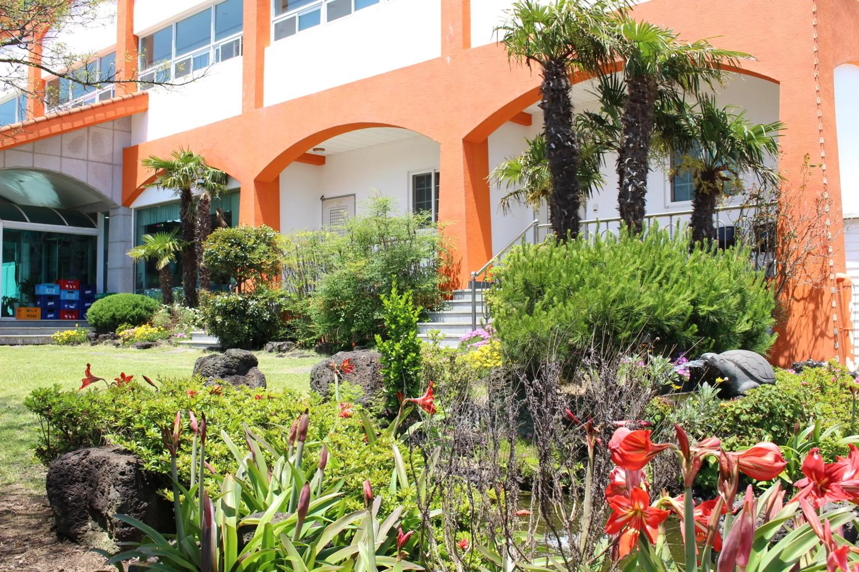 Garden view in Jeju Feel House