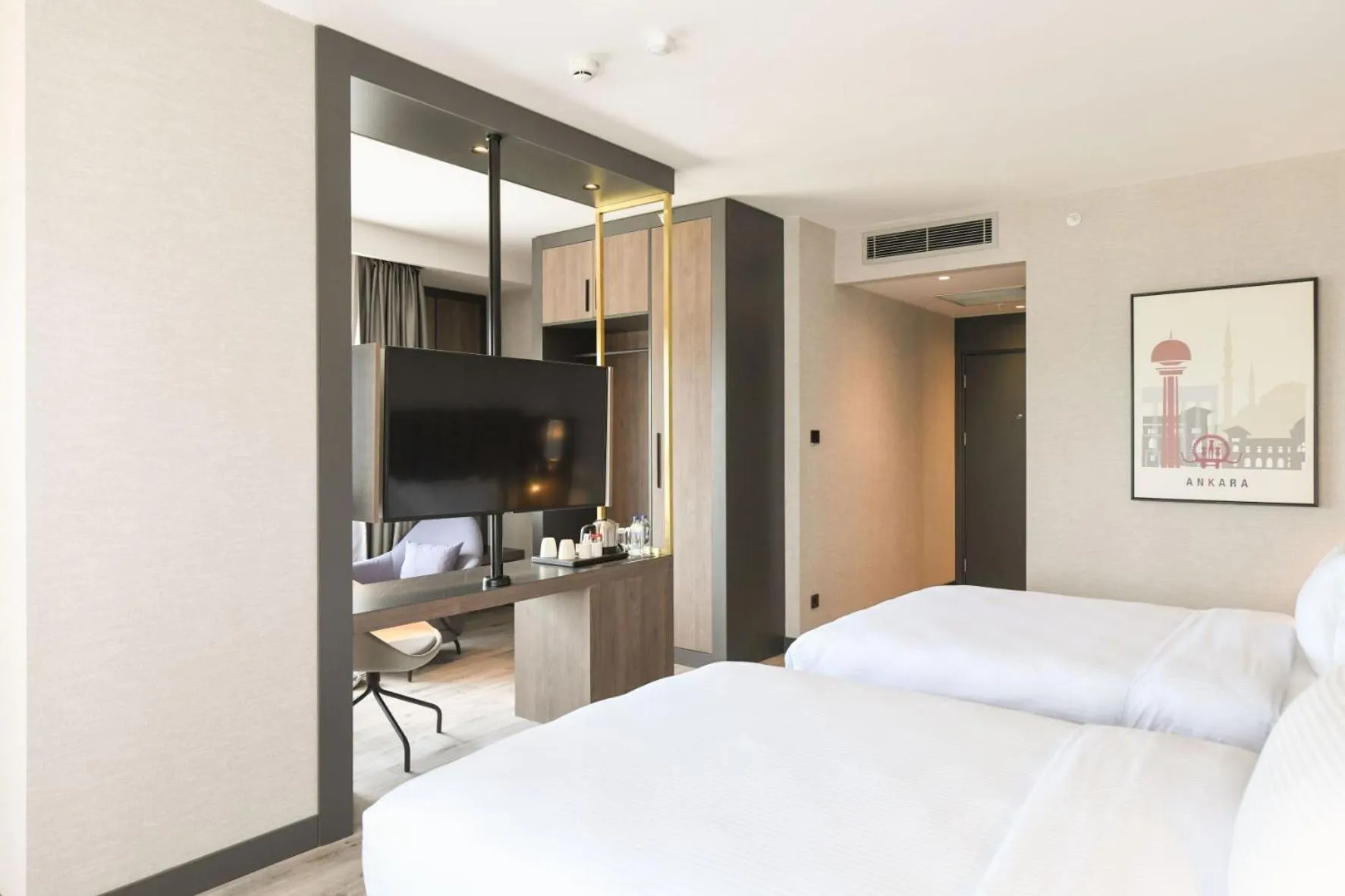 View (from property/room), Bed in Crowne Plaza Ankara by IHG