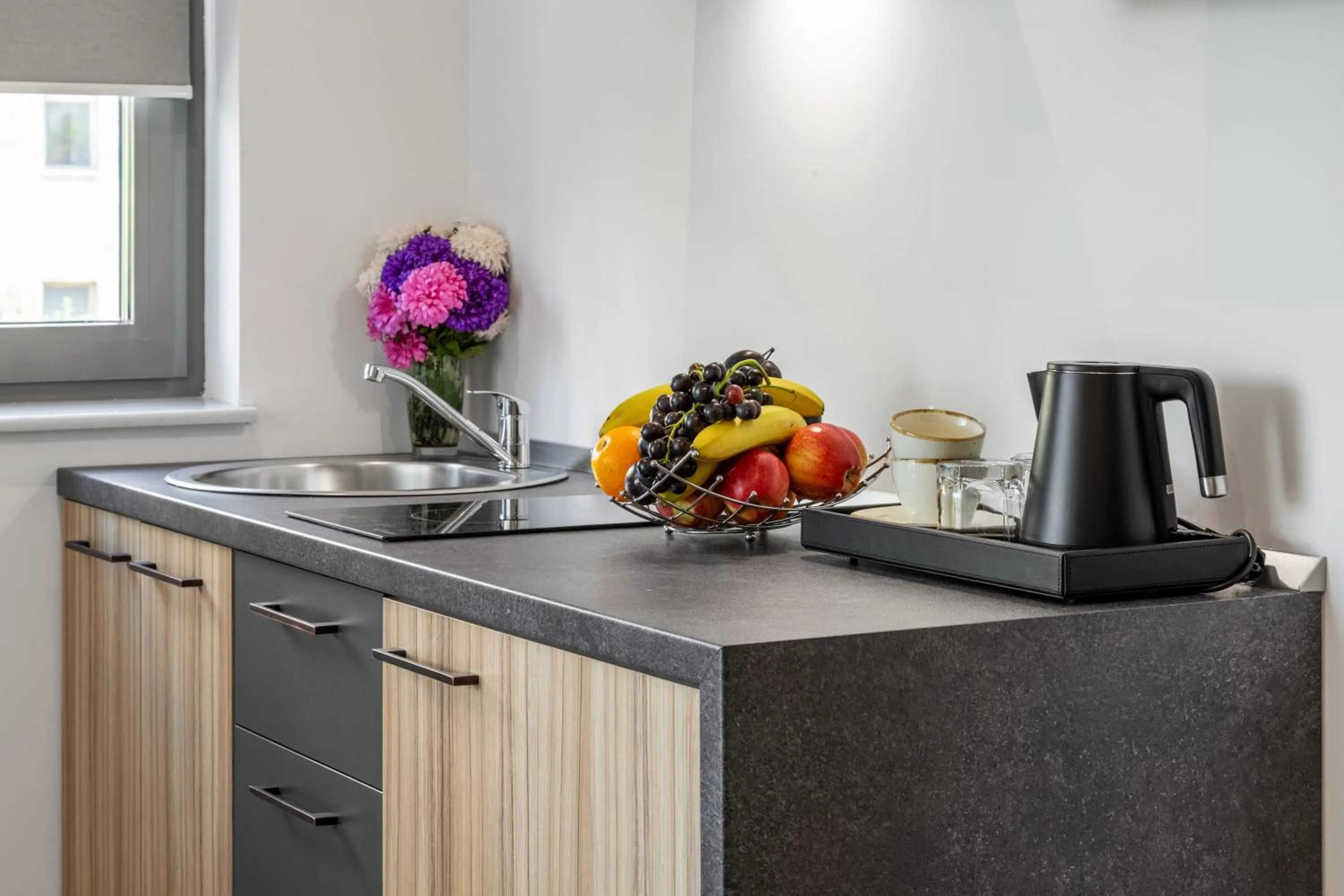 Kitchen or kitchenette in Tomis Garden Bucuresti