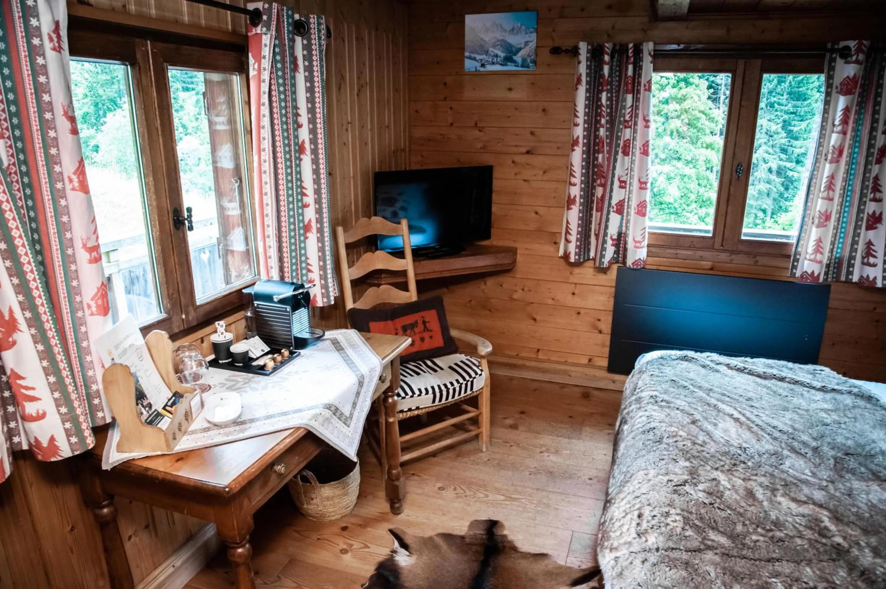 Bed in Les Chalets de la Serraz