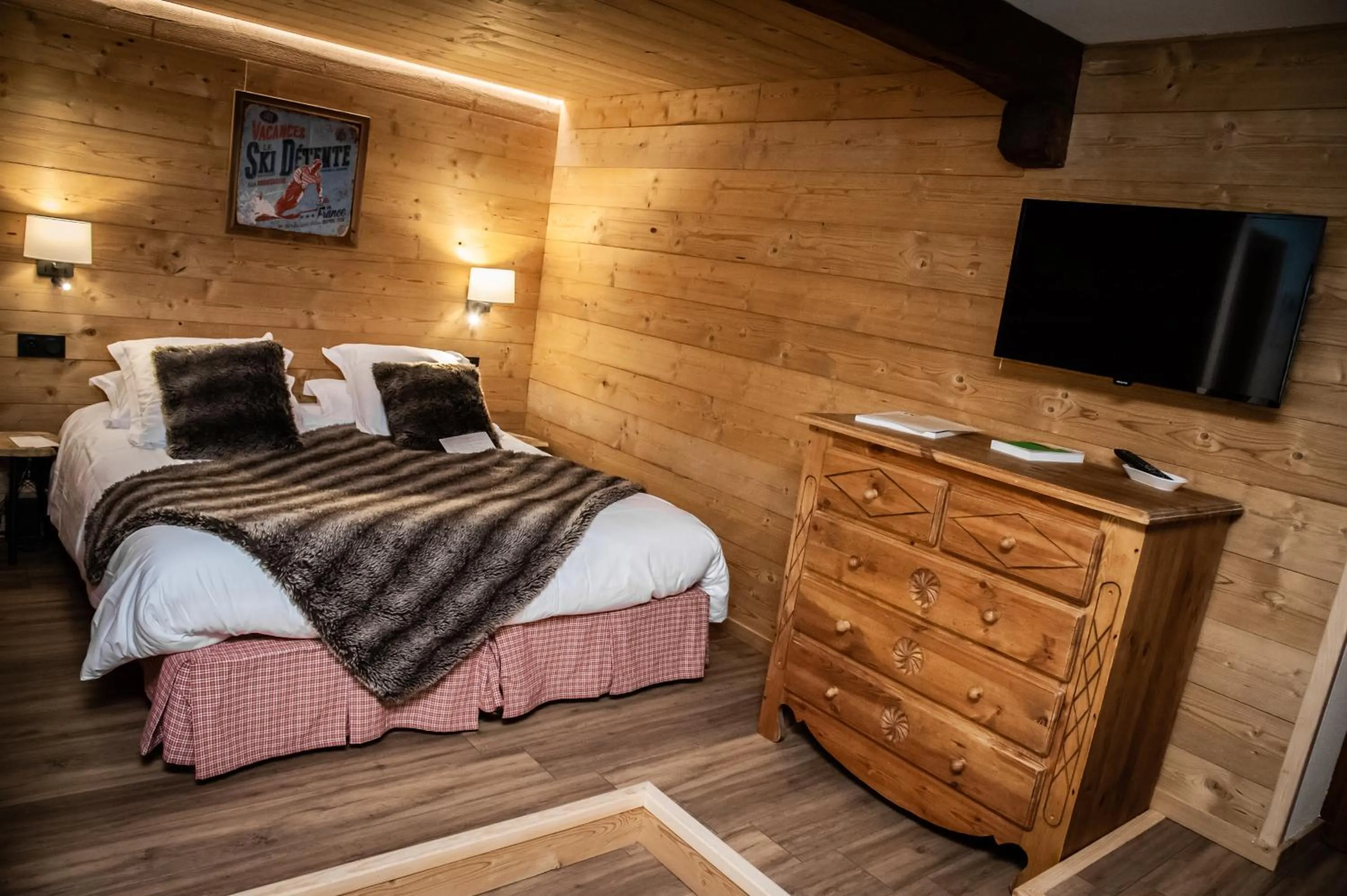 Bed in Les Chalets de la Serraz