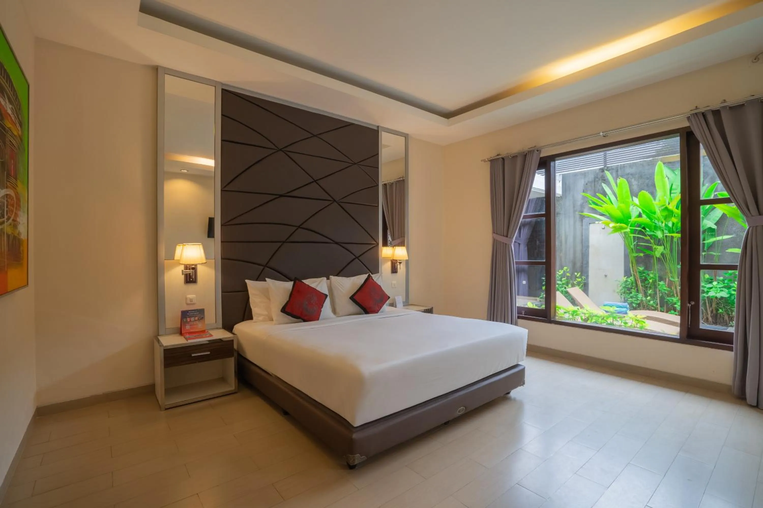 View (from property/room), Bed in Swiss-Belvillas Umalas