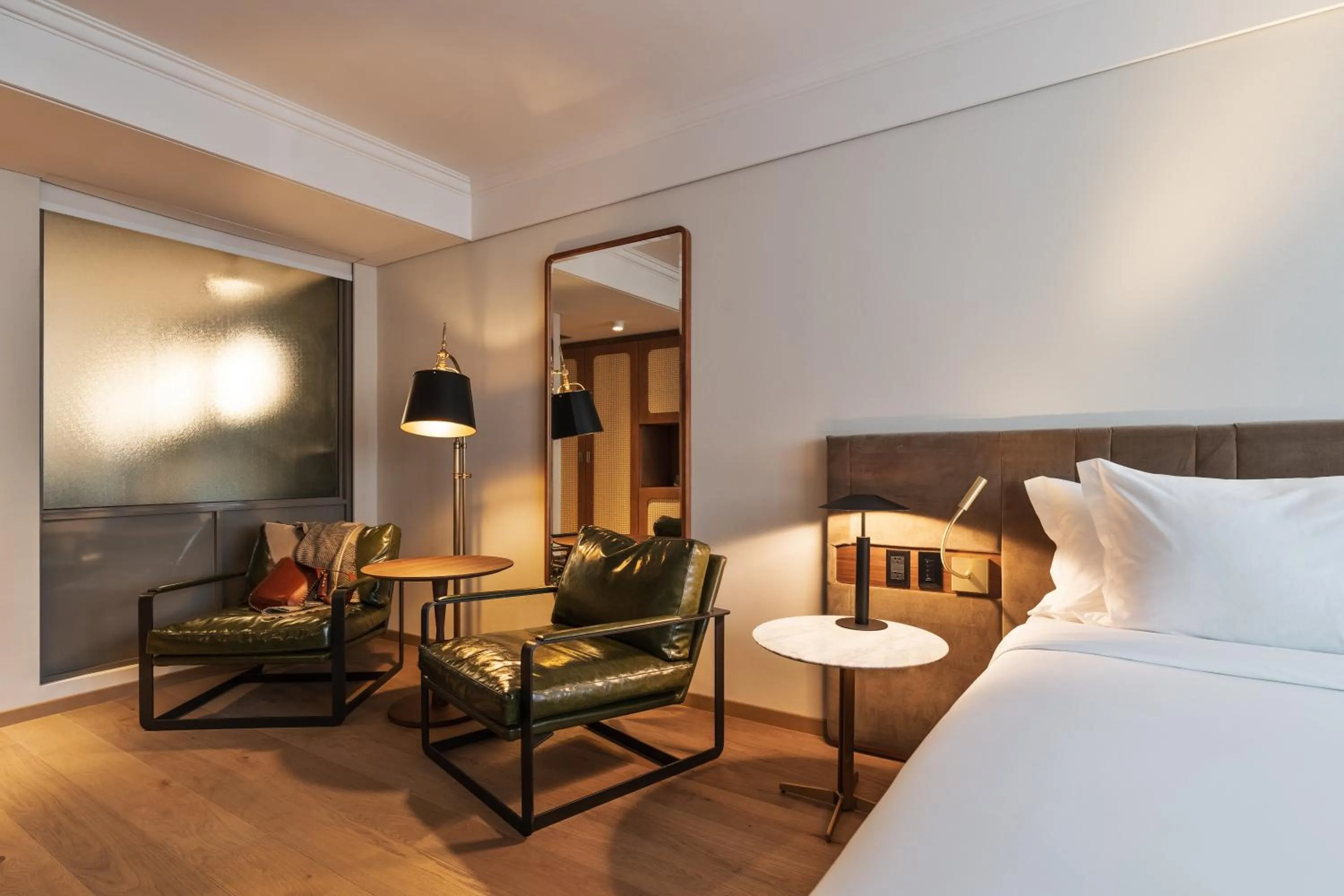 Living room, Bed in Costanero Hotel Montevideo - MGallery Collection