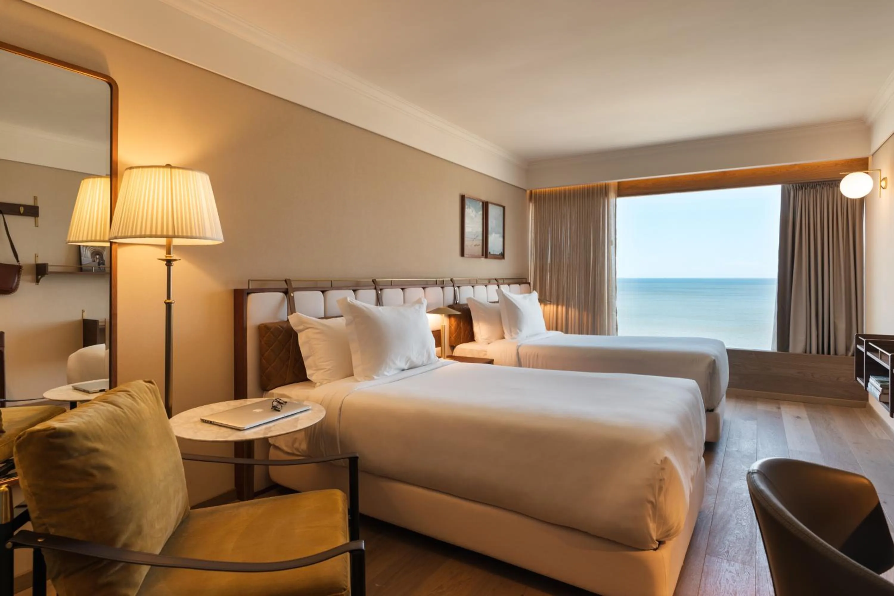 Sea view, Bed in Costanero Hotel Montevideo - MGallery Collection