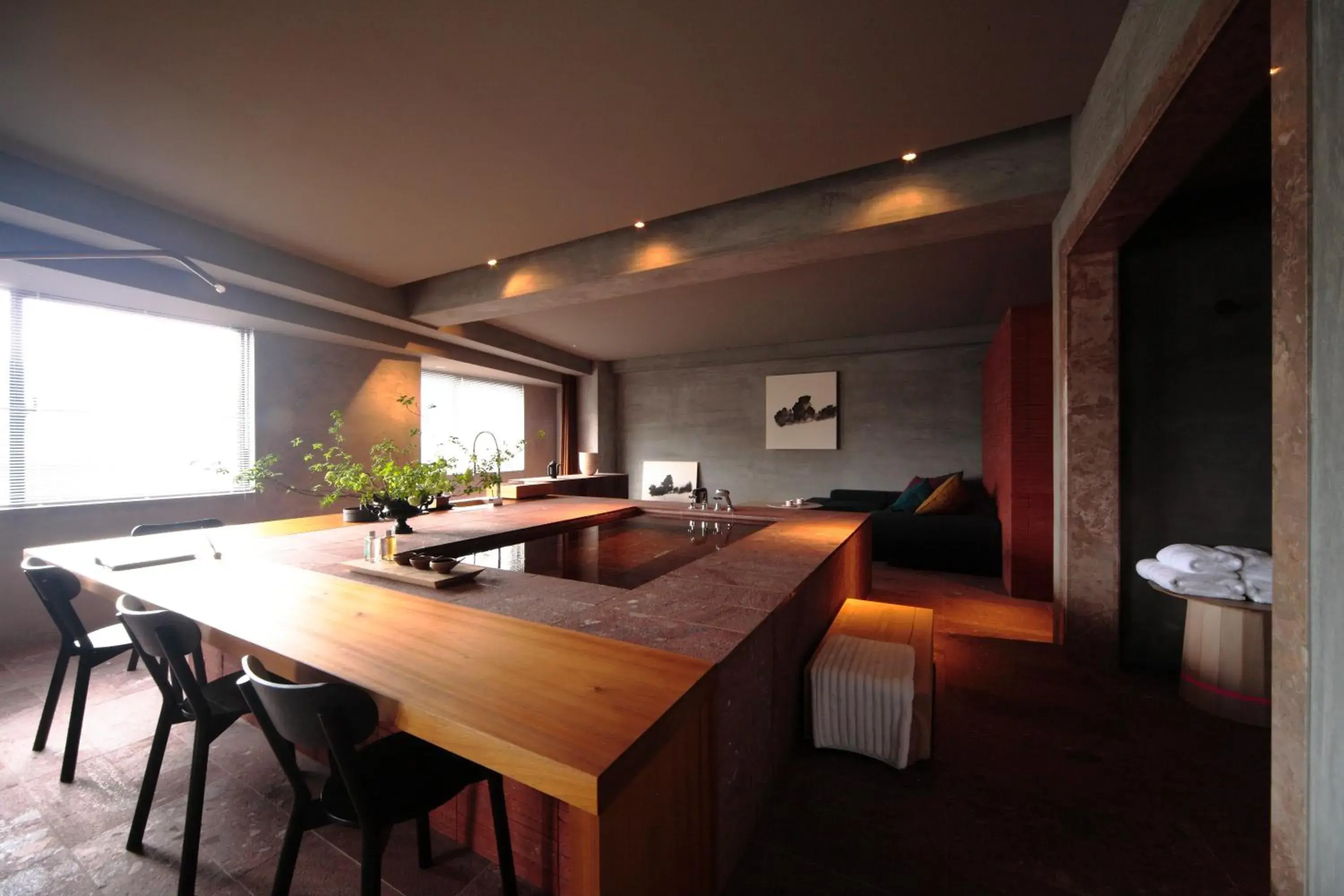 Living room, Kitchen/Kitchenette in Bijuu