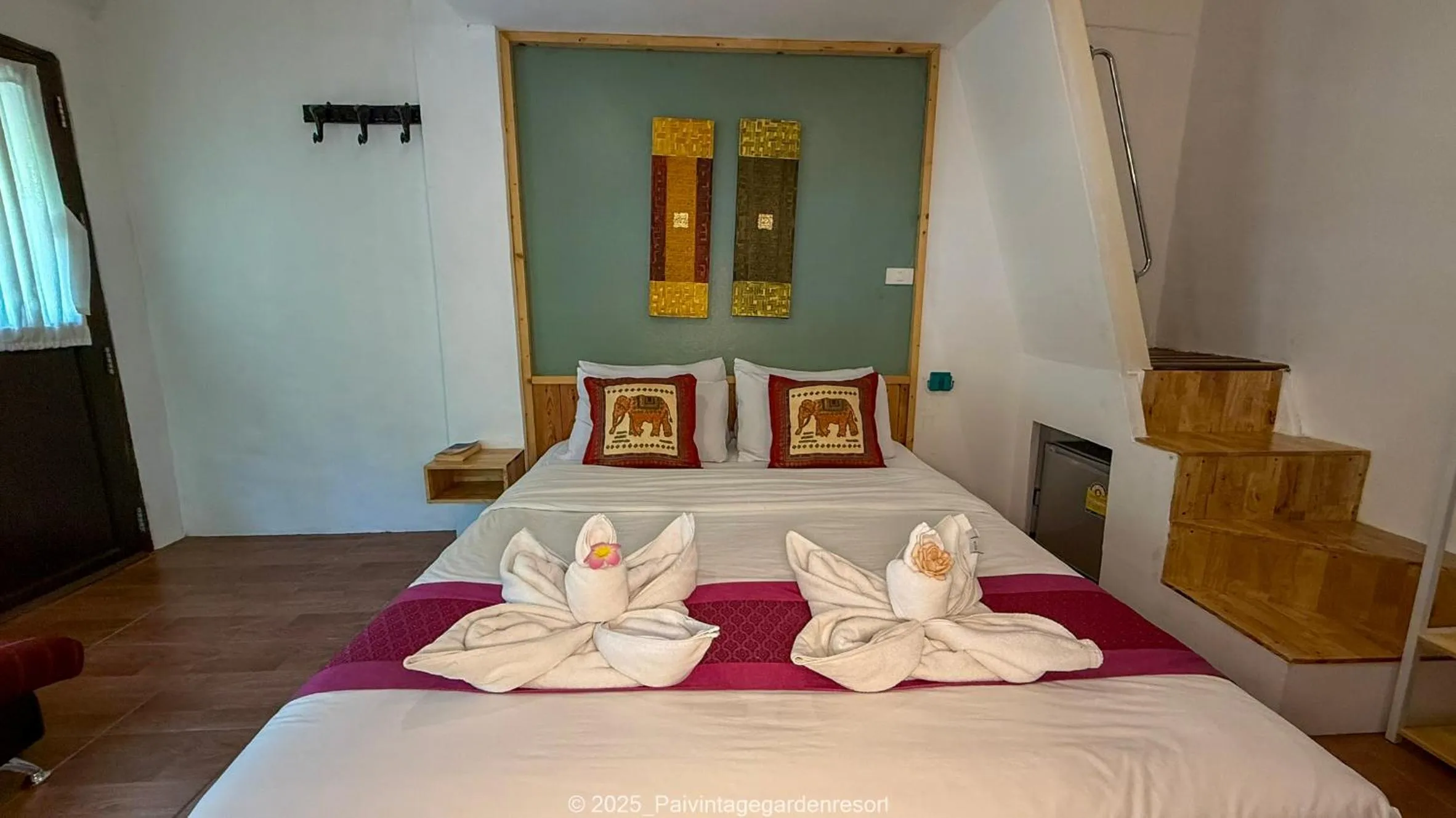 Bedroom, Bed in Pai Vintage Garden Resort