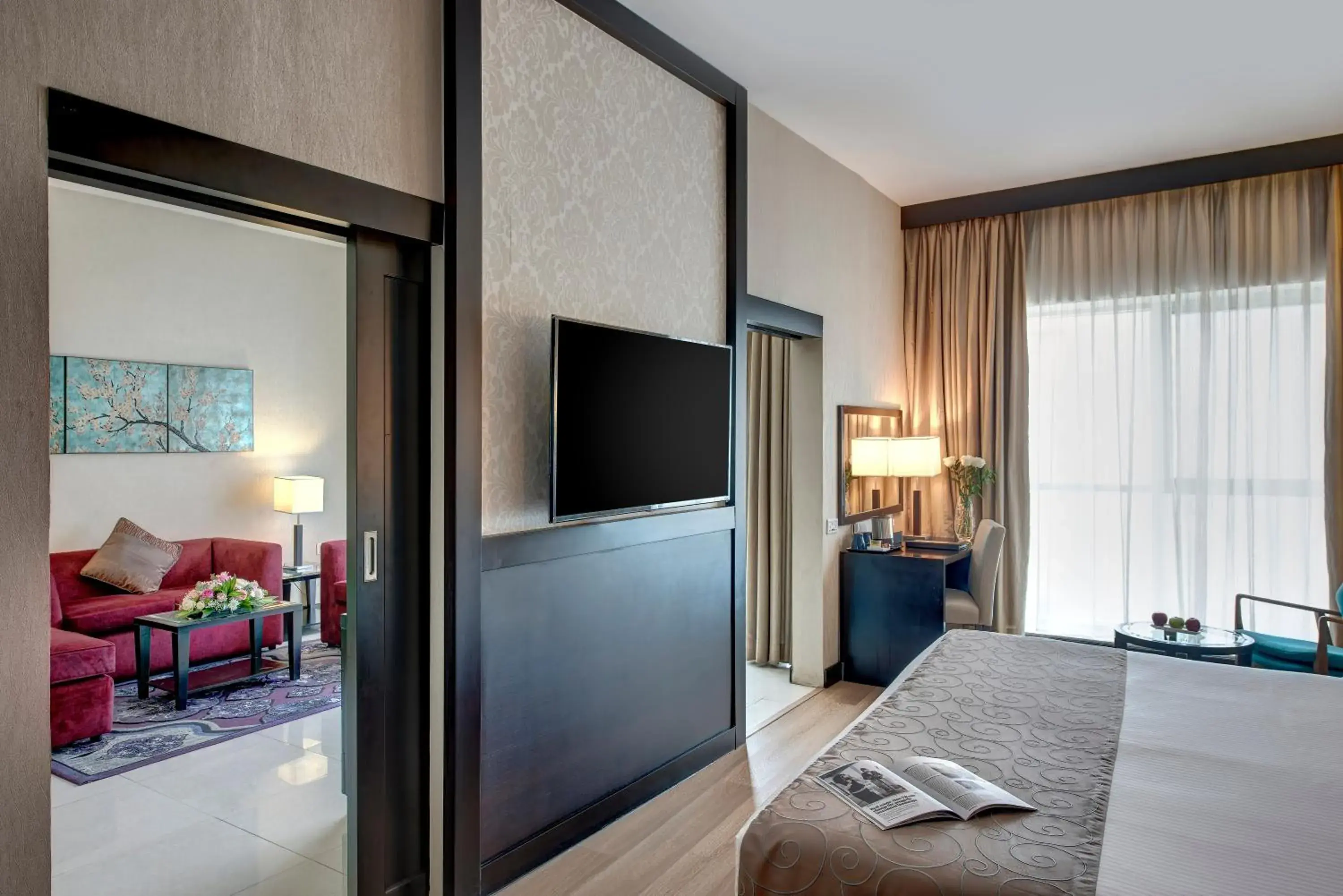 Living room, Bed in Grandeur Hotel Al Barsha Living room, Bed in Grandeur Hotel Al Barsha