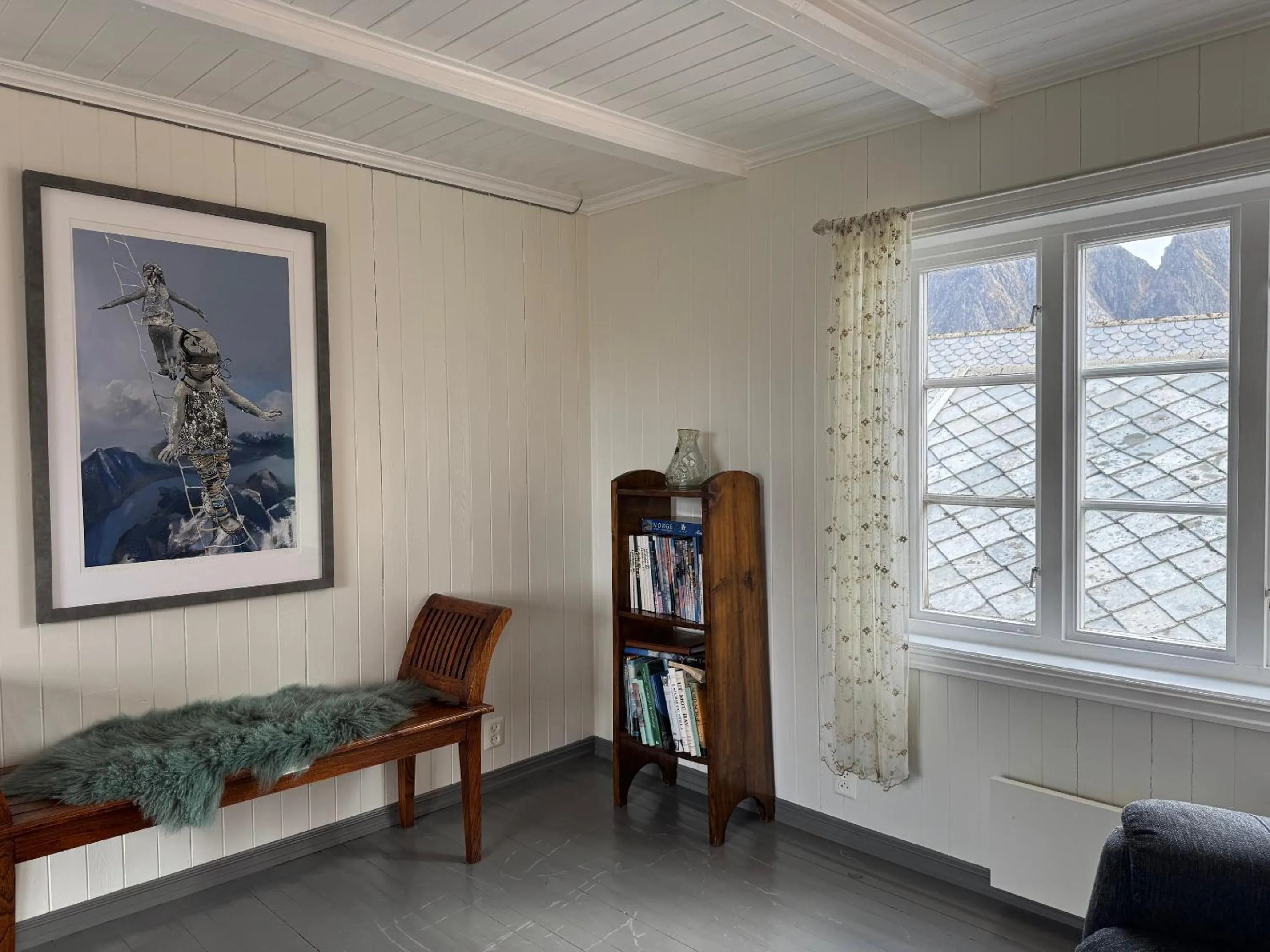 Living room in Sakrisøy Rorbuer