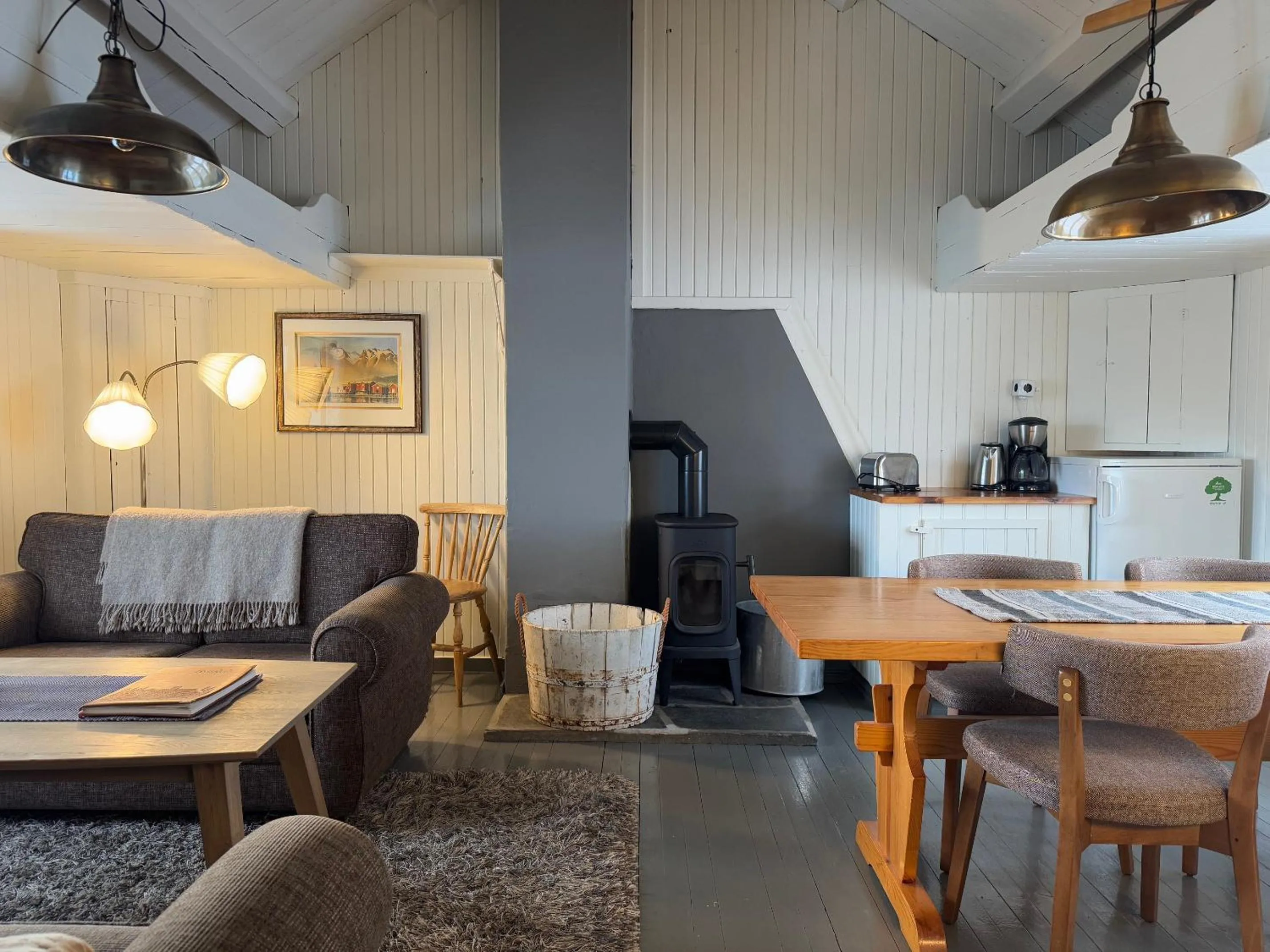 Living room in Sakrisøy Rorbuer