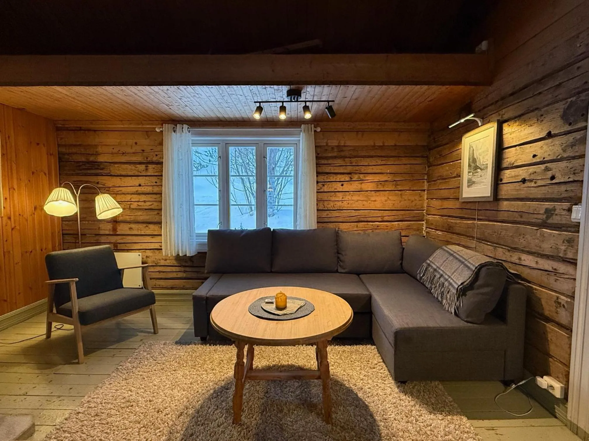 Living room in Sakrisøy Rorbuer