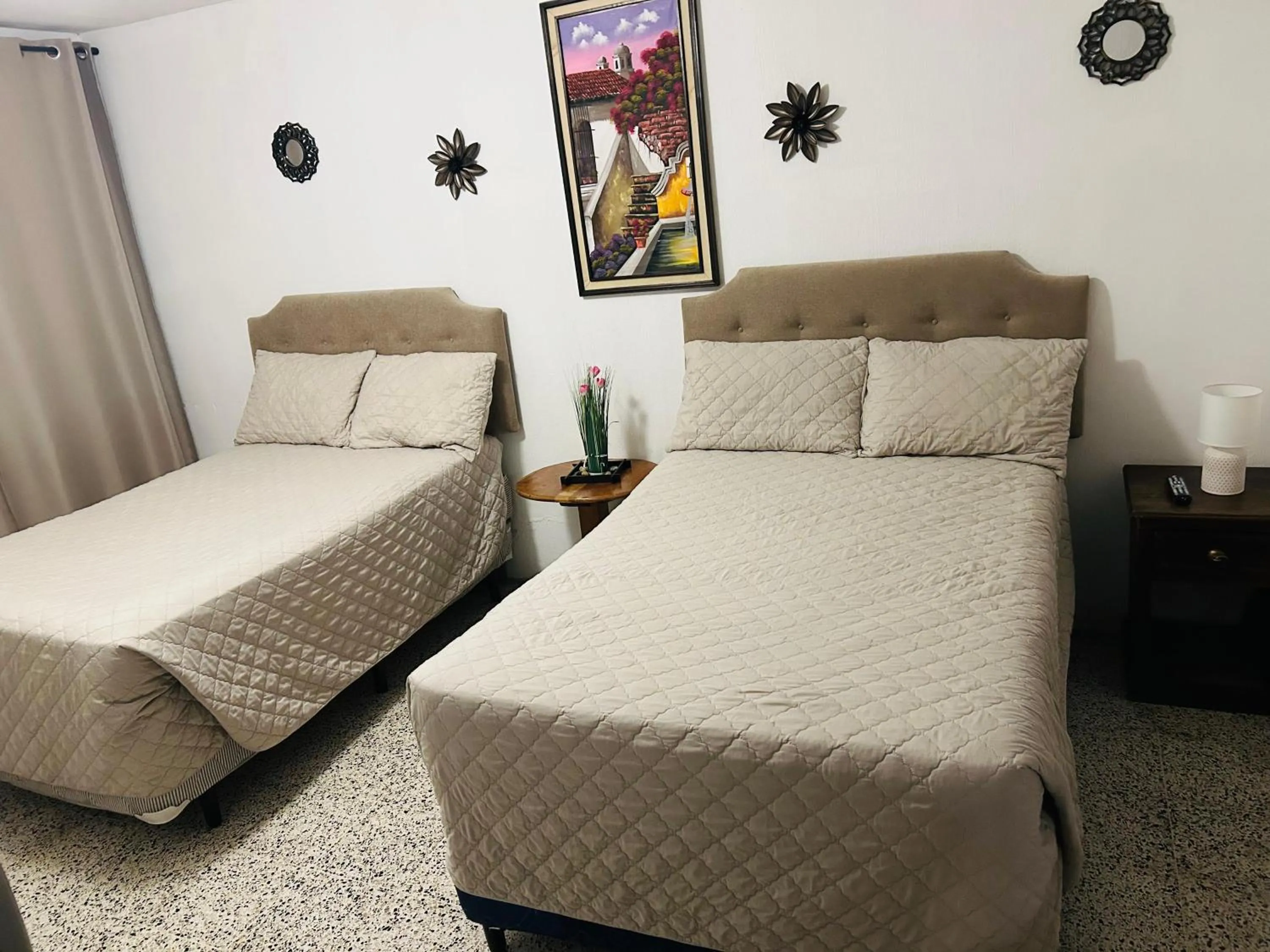 Bed in Hostal Los Volcanes