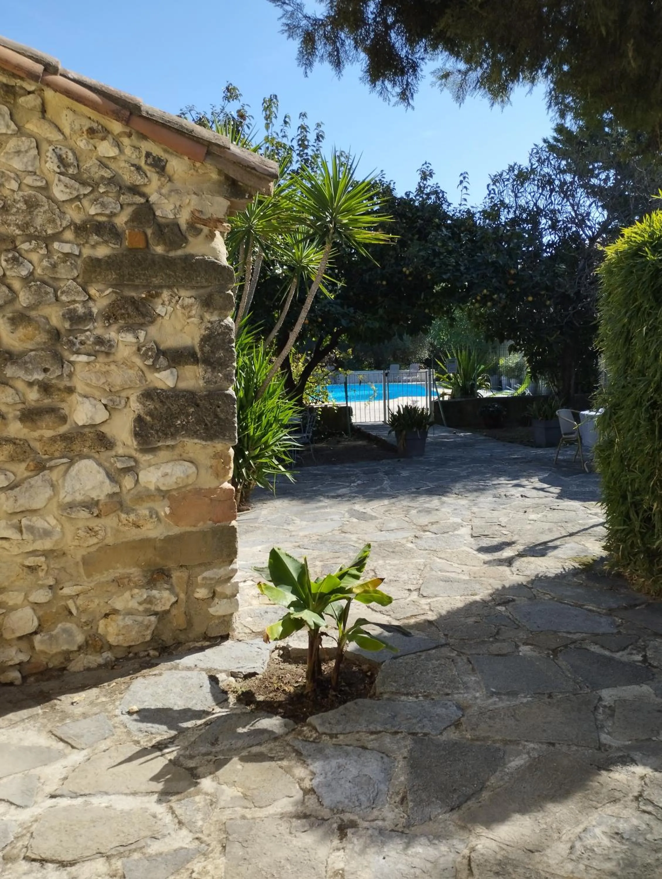 Garden in Logis Hotel Restaurant L'Esquielle