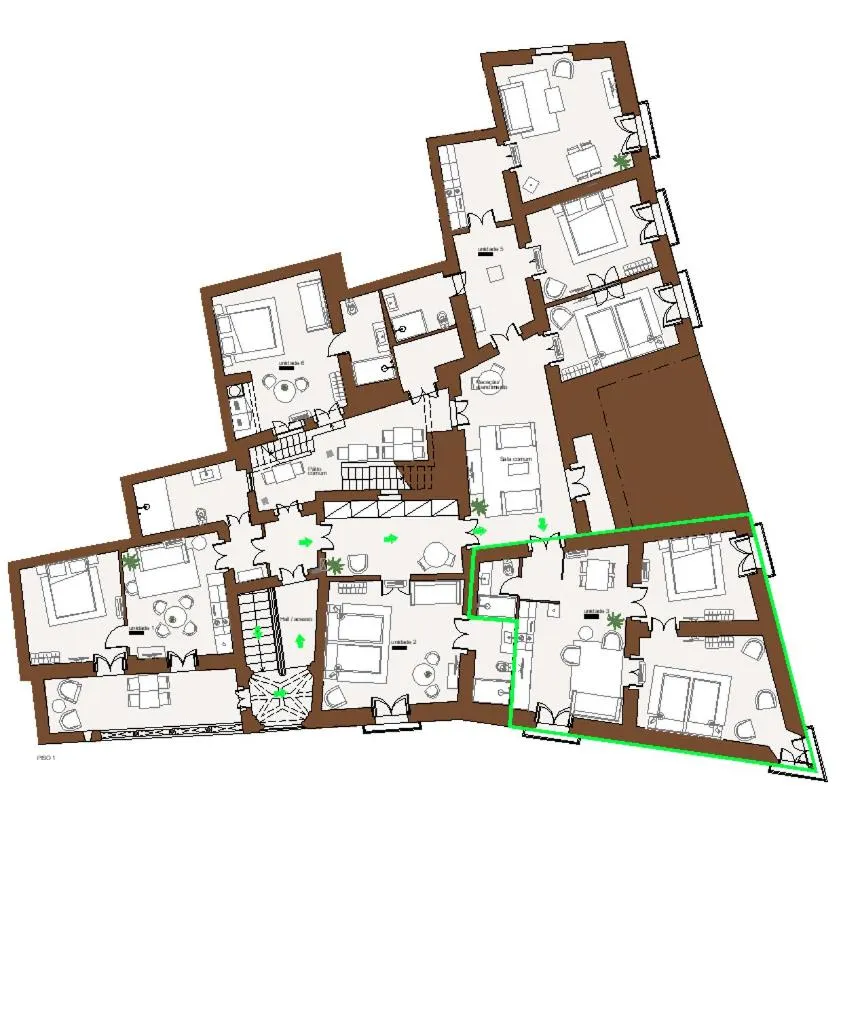 Floor plan in Casa Soure Suites and Apartments