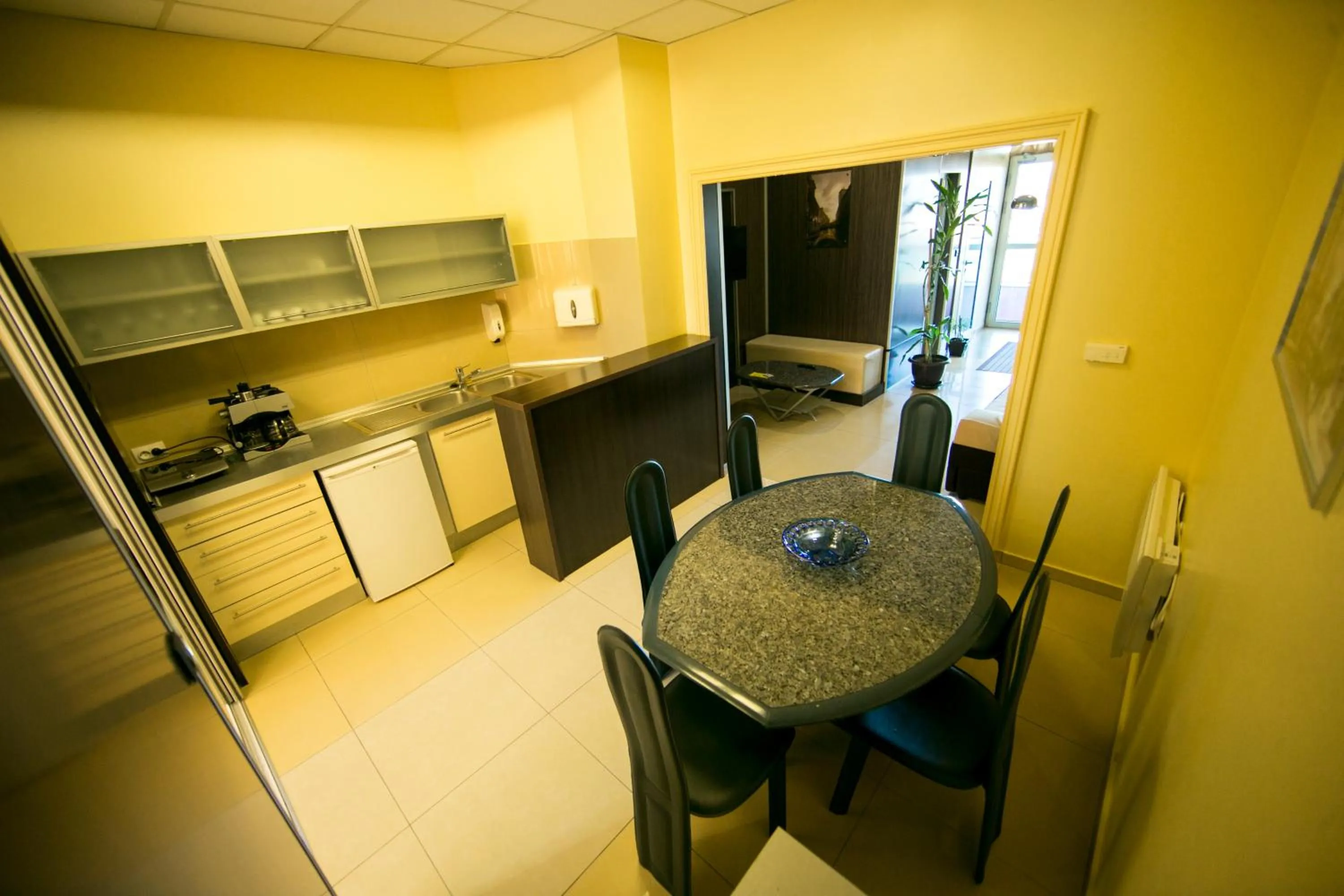Kitchen or kitchenette in Hotel Fortuna
