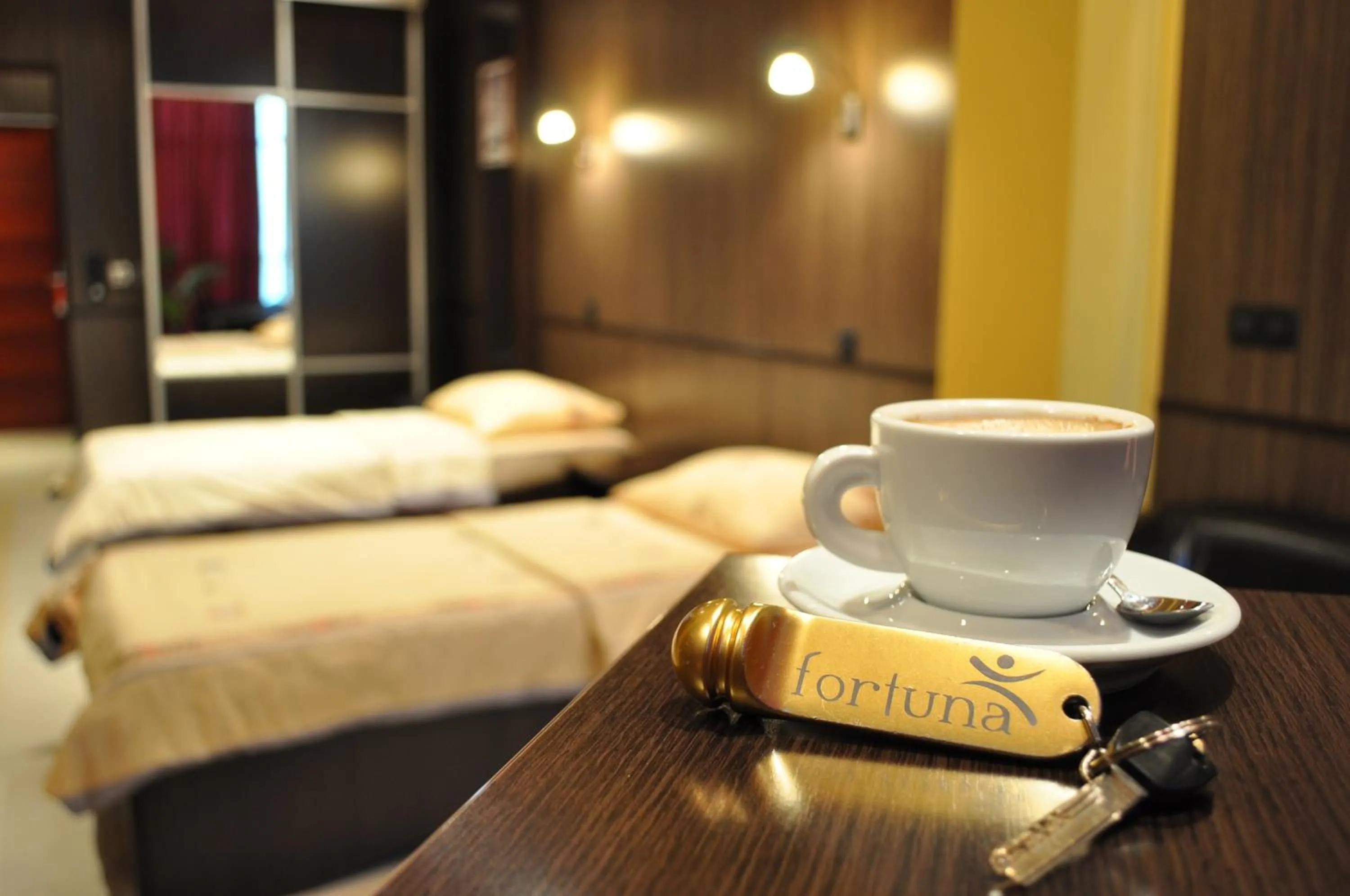 Bed in Hotel Fortuna
