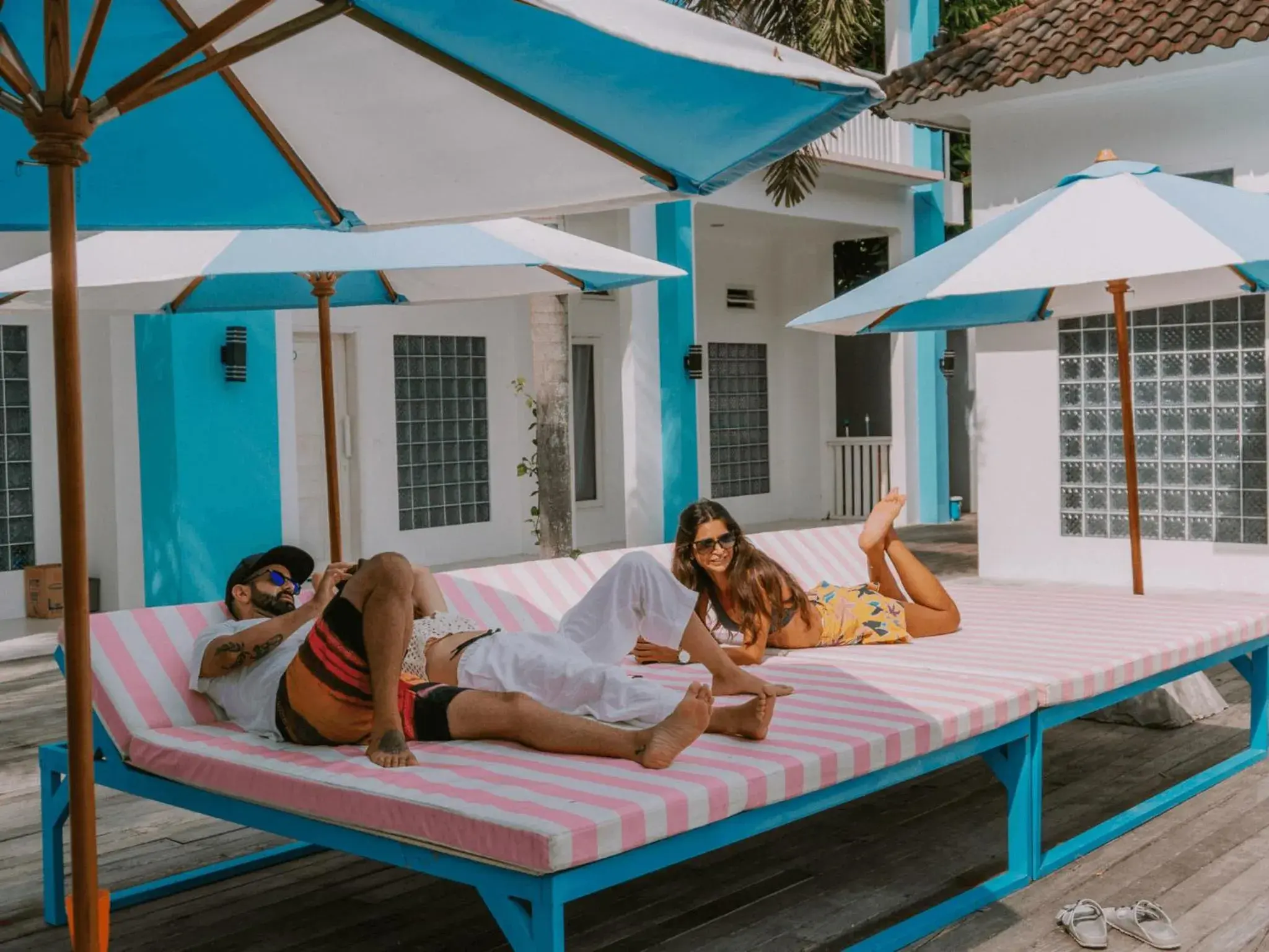 sunbed in Mad Monkey Kuta Lombok sunbed in Mad Monkey Kuta Lombok