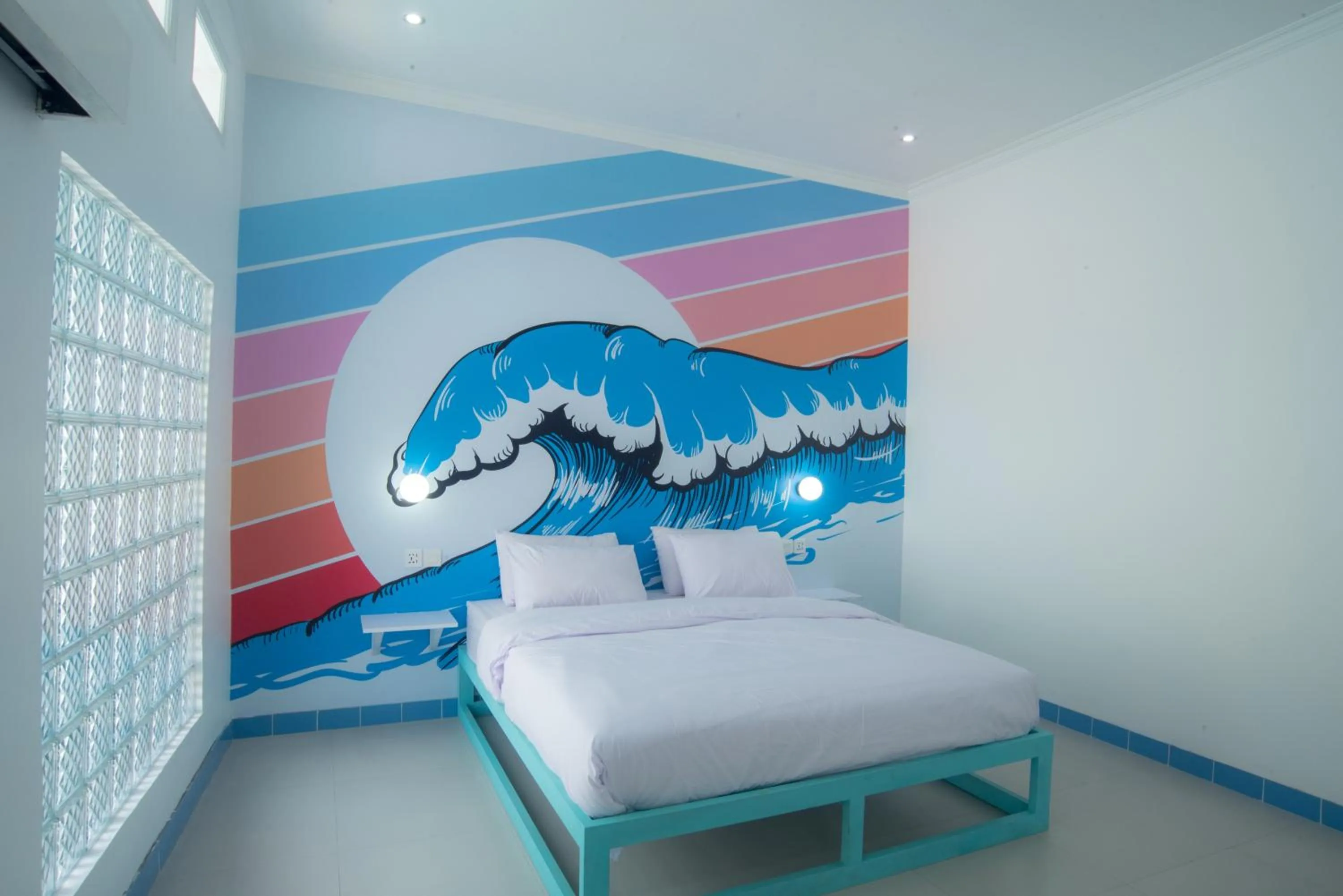 Bed in Mad Monkey Kuta Lombok