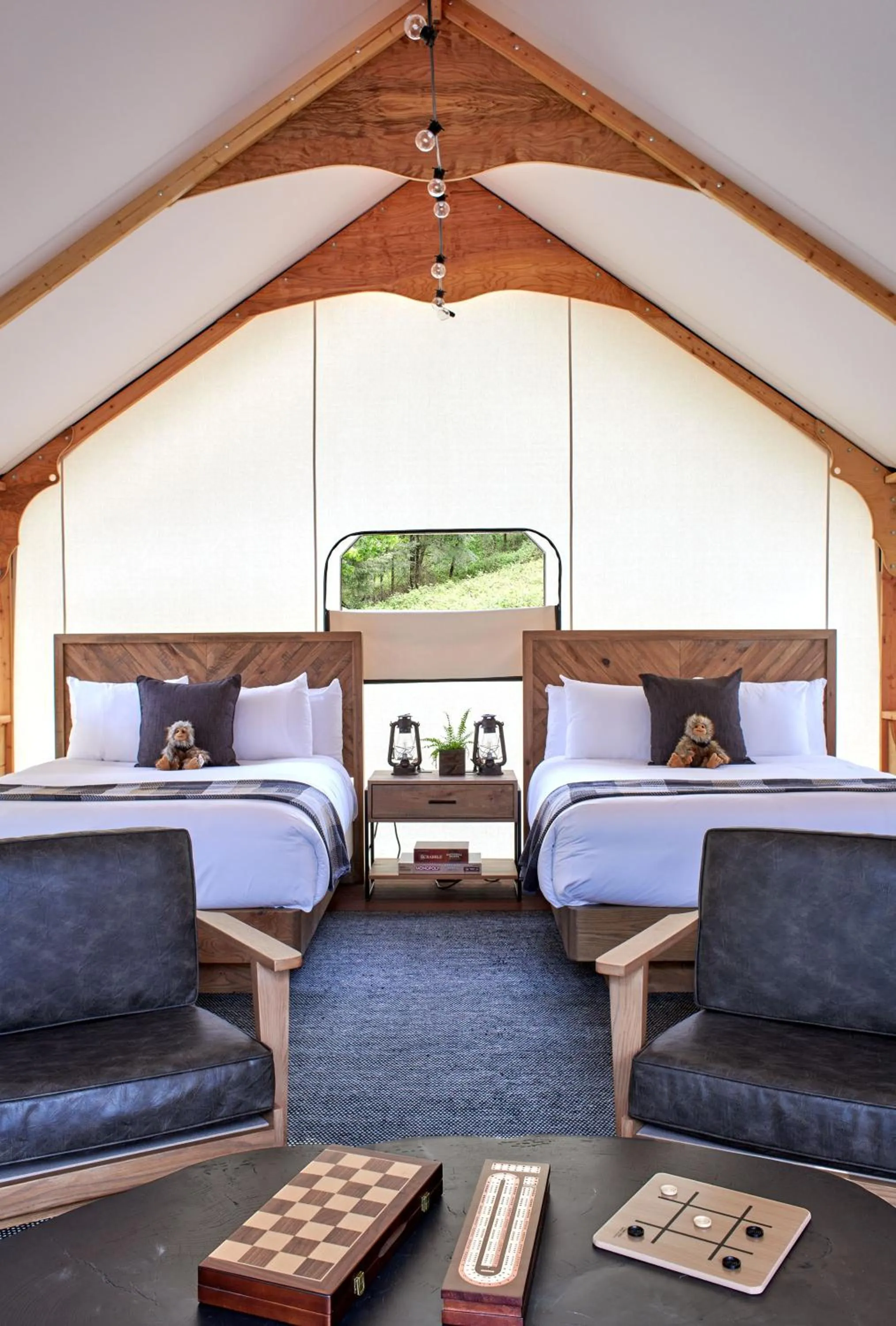 Bed in Skamania Lodge