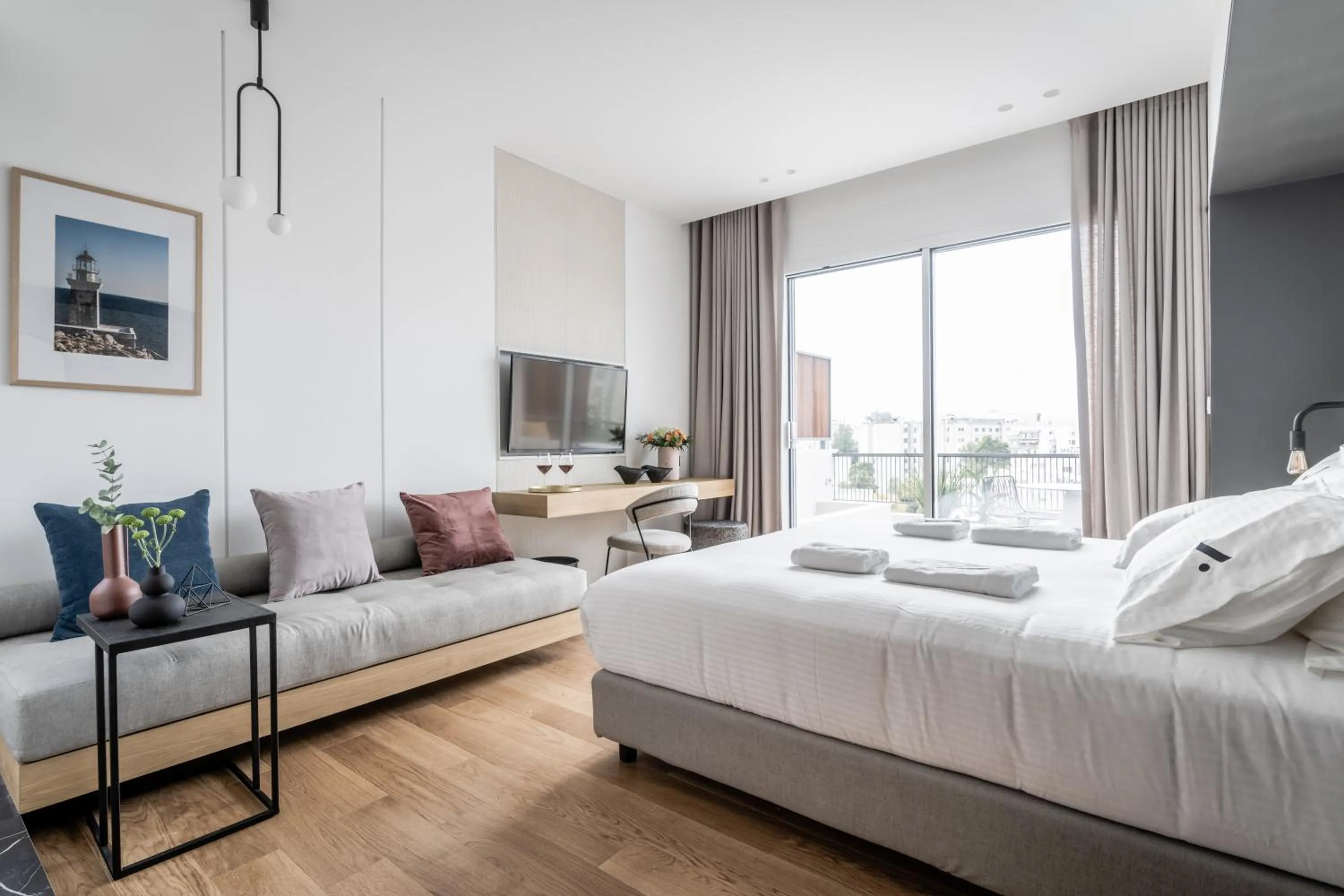 Bed in Athinaion Recreation Suites