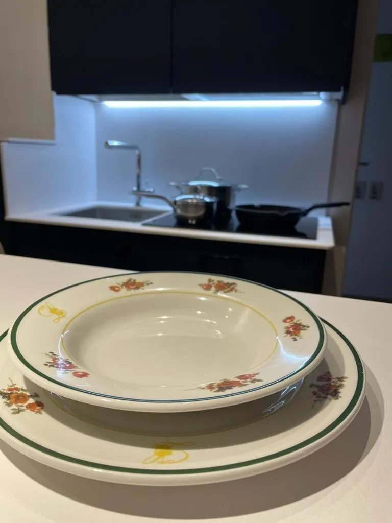 Kitchen or kitchenette in Appartamento del rosengarten