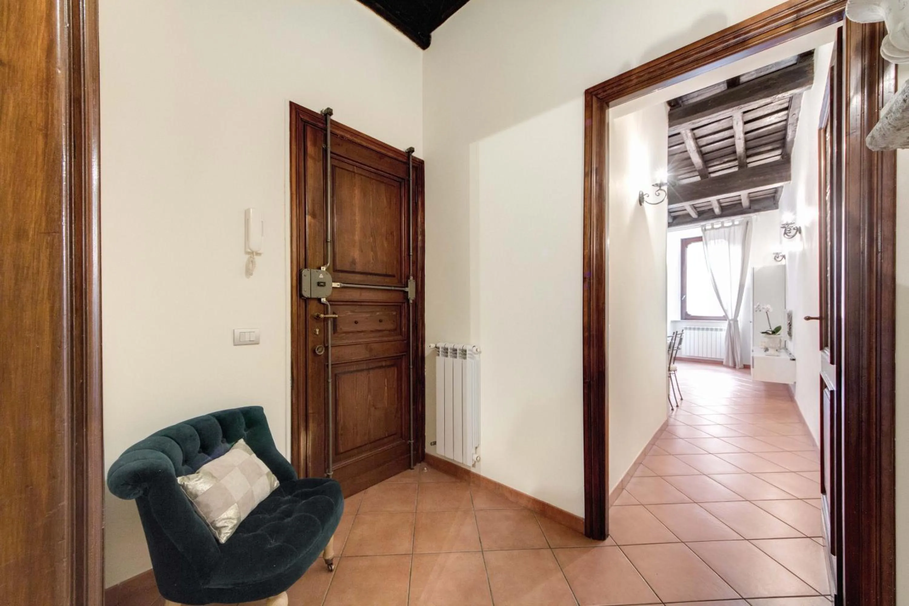 Living room in Elegant Apartment Behind the Colosseum