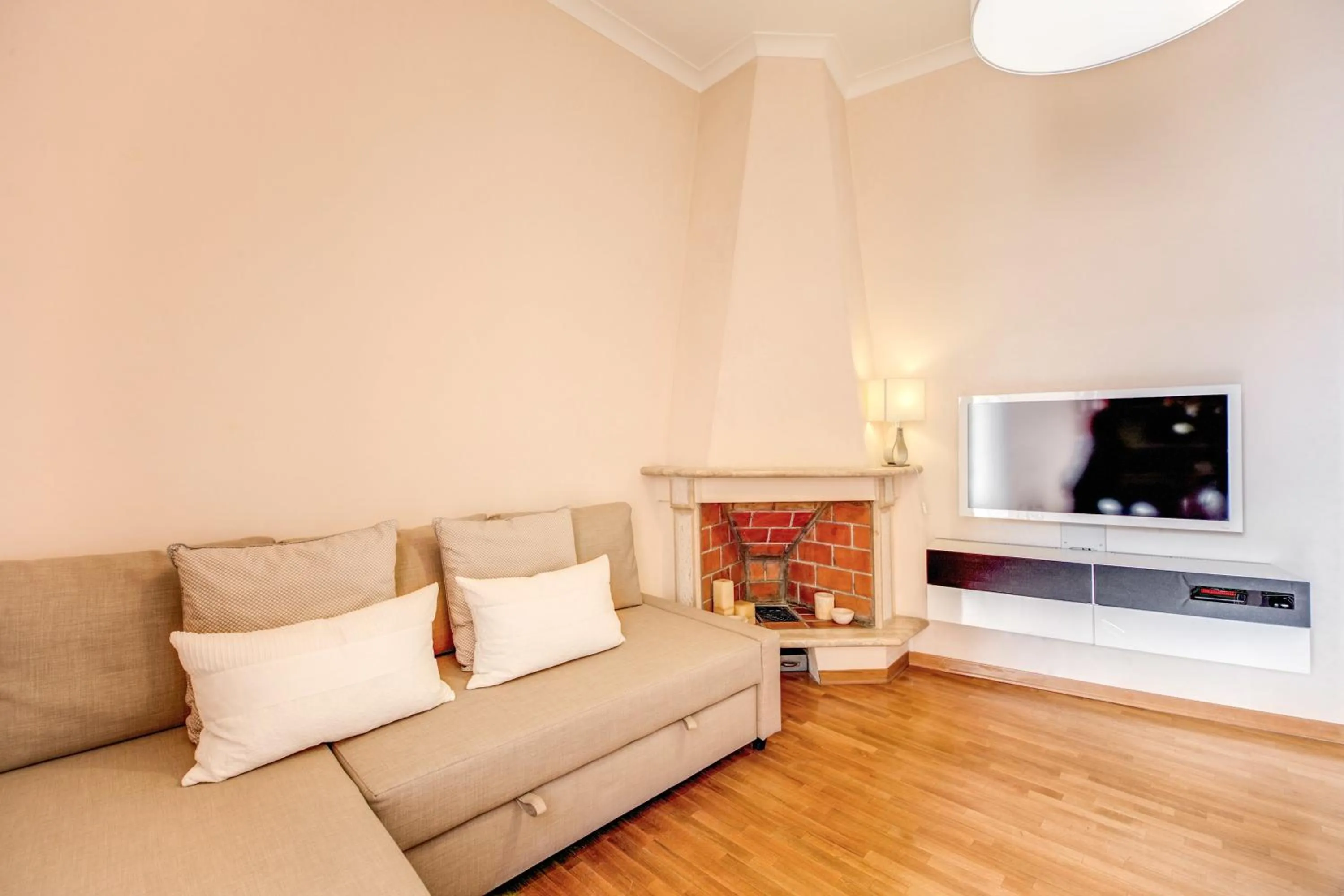 Living room in Elegant Apartment Behind the Colosseum