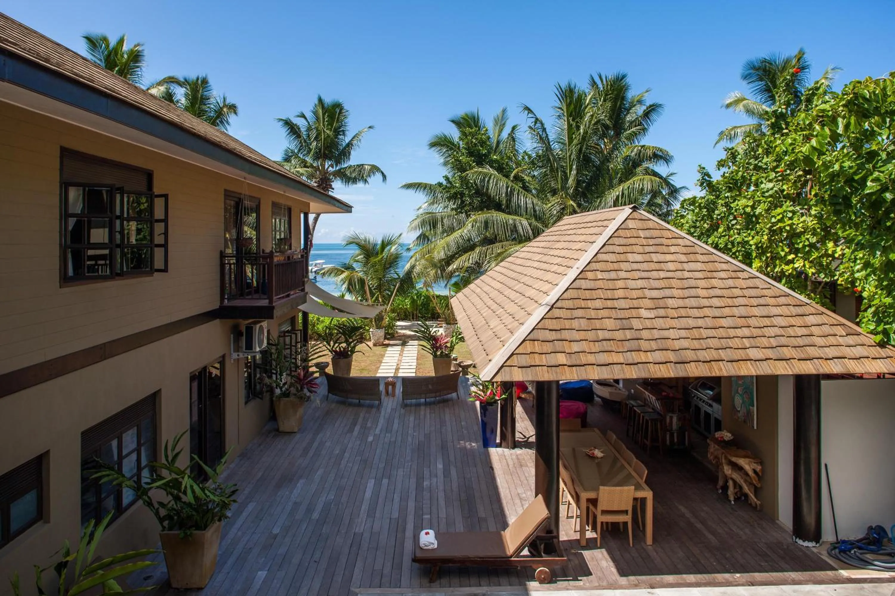 Balcony/Terrace in Villas des Alizes beachfront suites and garden villas