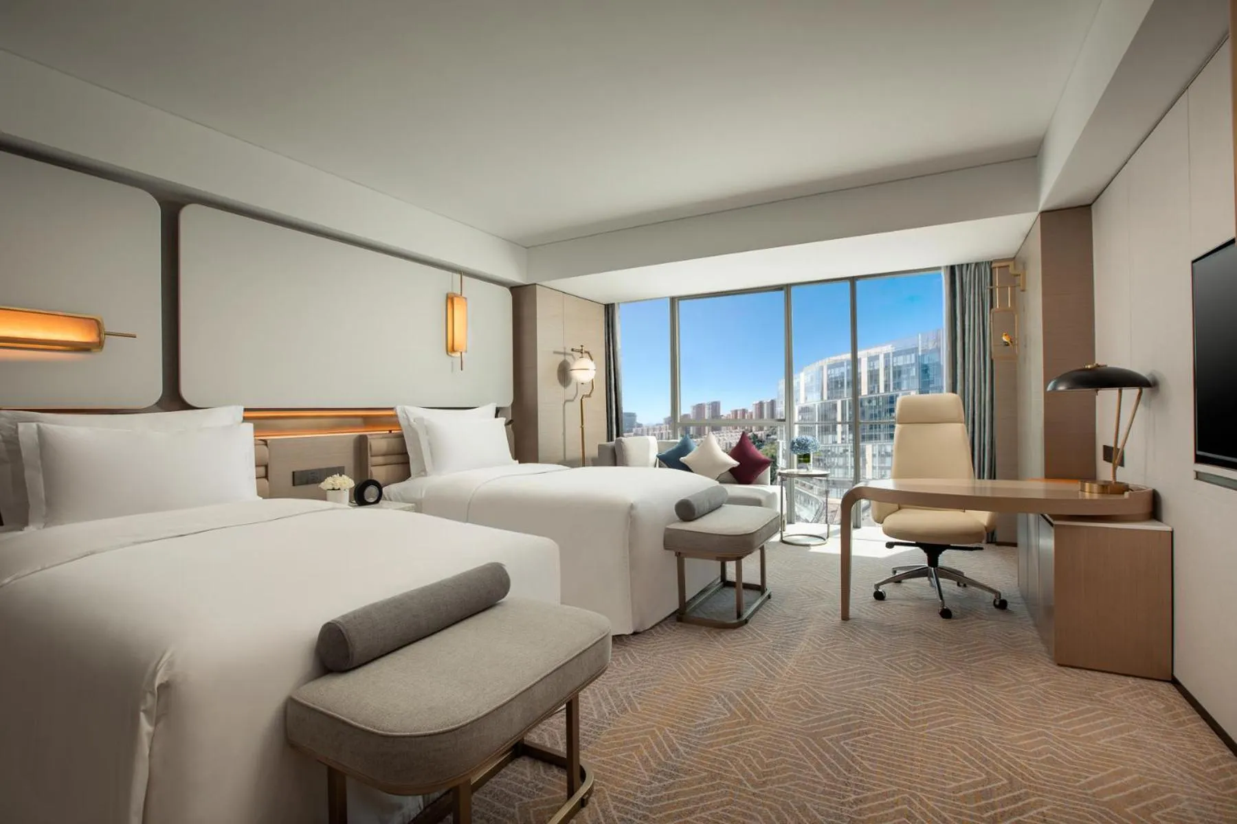 Property building, Bed in InterContinental Beijing Beichen by IHG