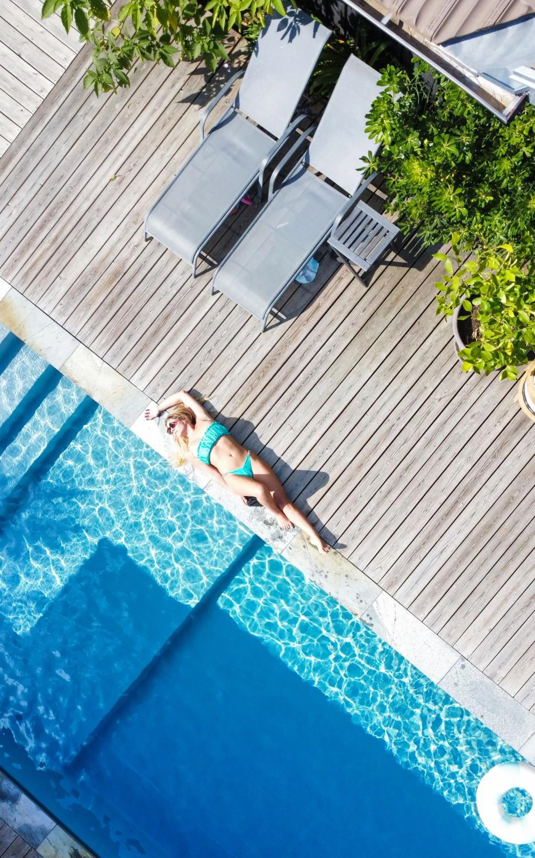 Pool view in VillaCanau