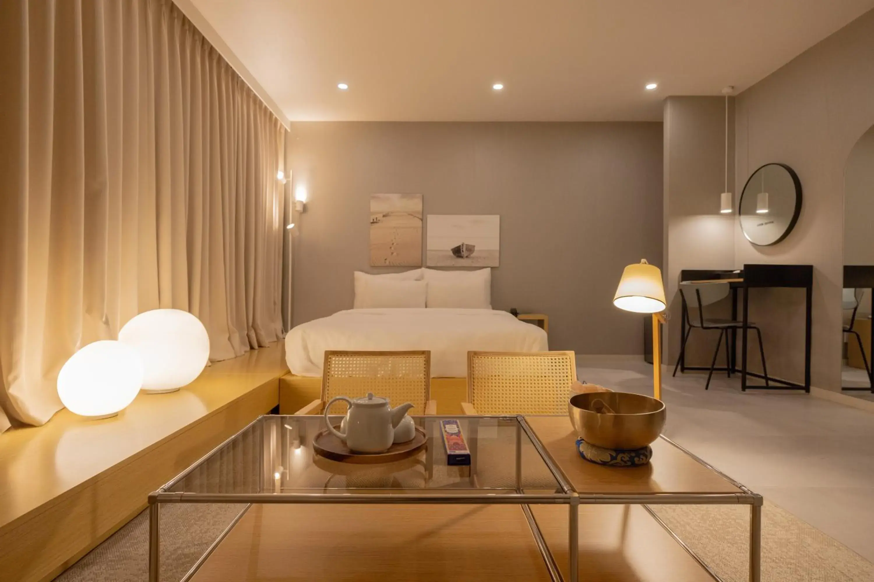 Bed in Object Anook Hotel Gumi Bed in Object Anook Hotel Gumi