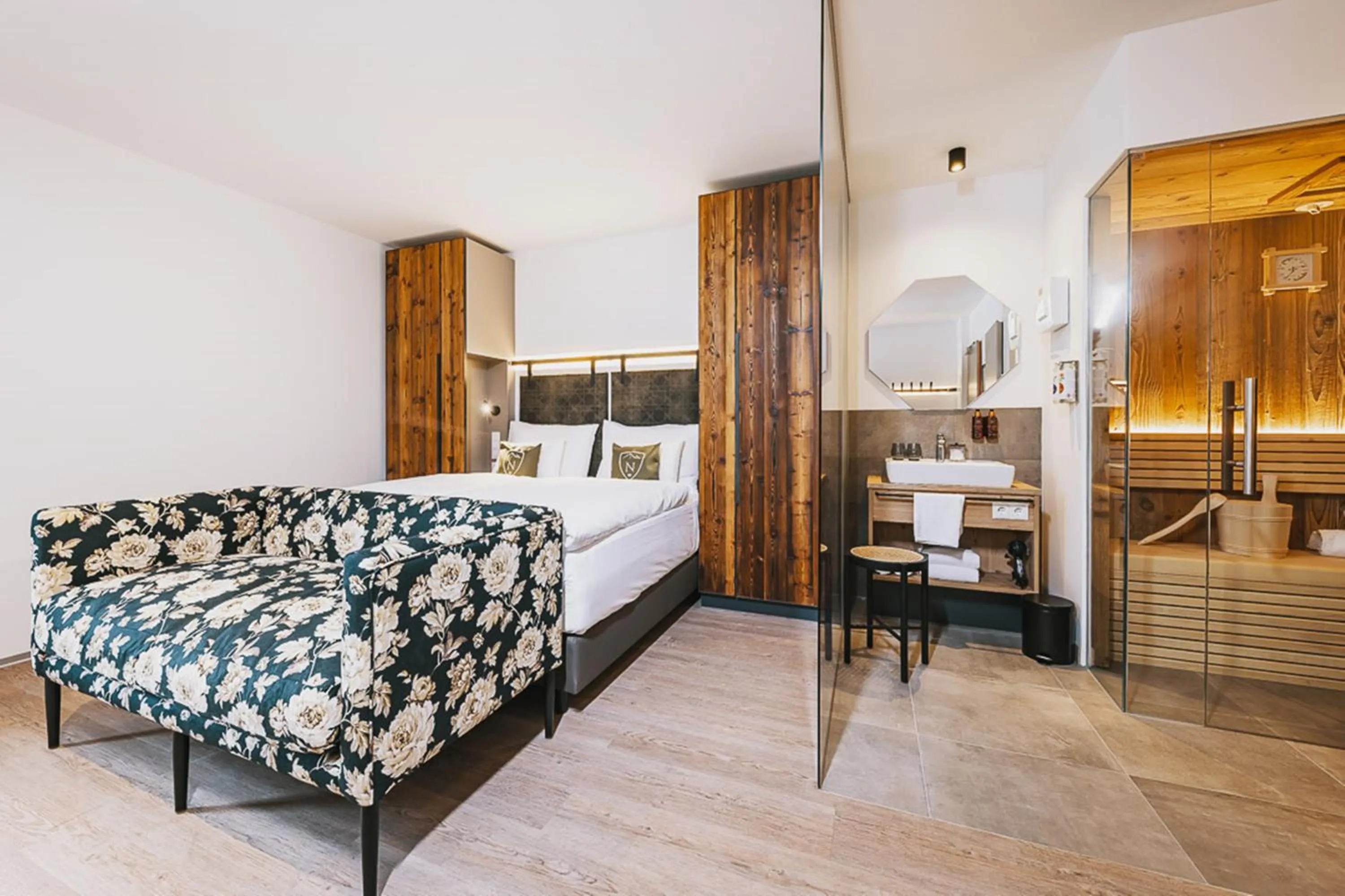 Bedroom, Bed in Nikolaus by AvenidA Panoramic Wellness Suites