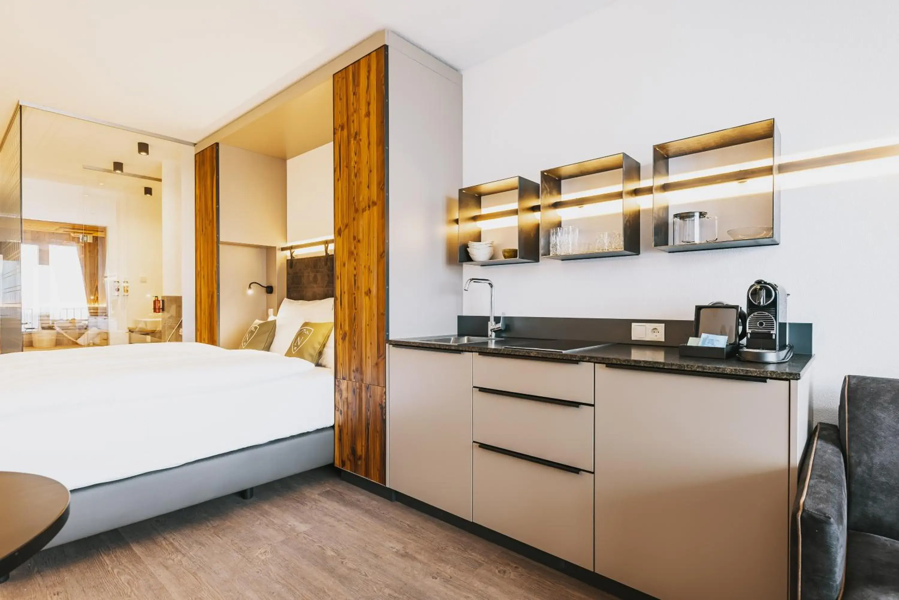 Bed in Nikolaus by AvenidA Panoramic Wellness Suites Bed in Nikolaus by AvenidA Panoramic Wellness Suites