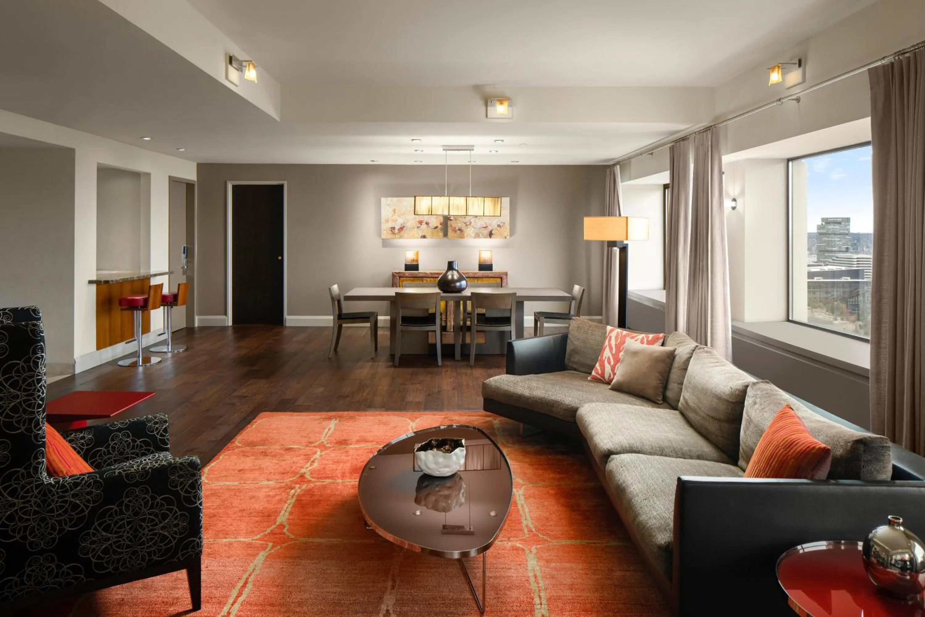 Seating area in Renaissance Seattle Hotel