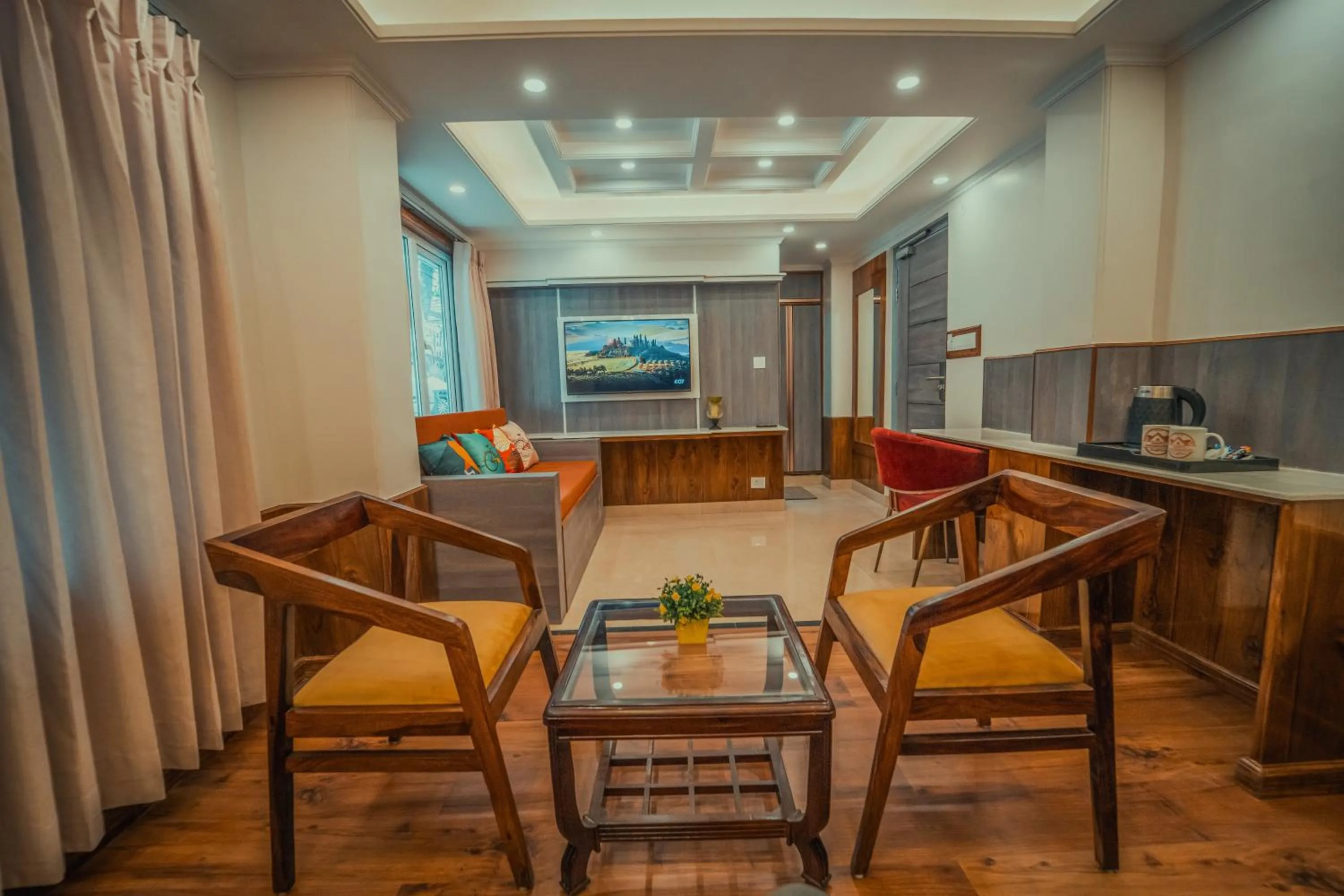 Seating area in Singhs BnB by Lazy Getaways