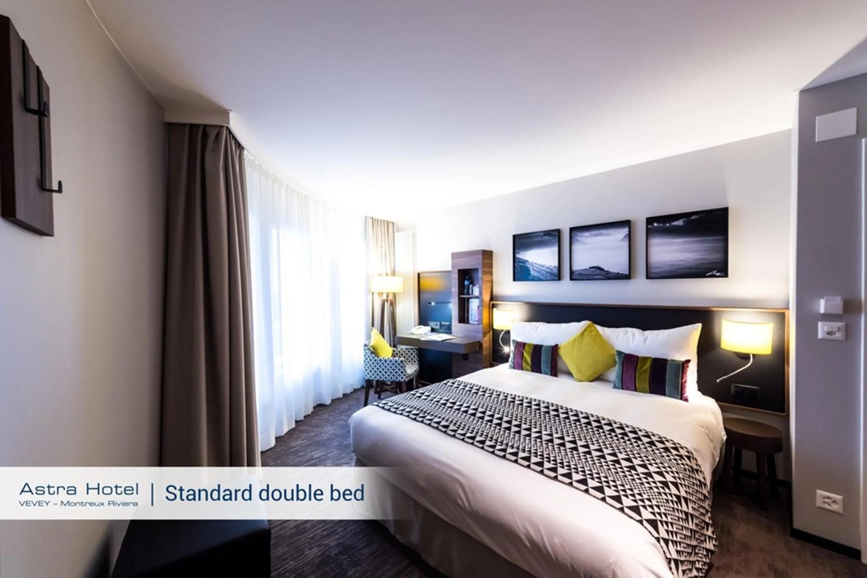 Bedroom, Bed in Astra Vevey Hotel & Restaurant