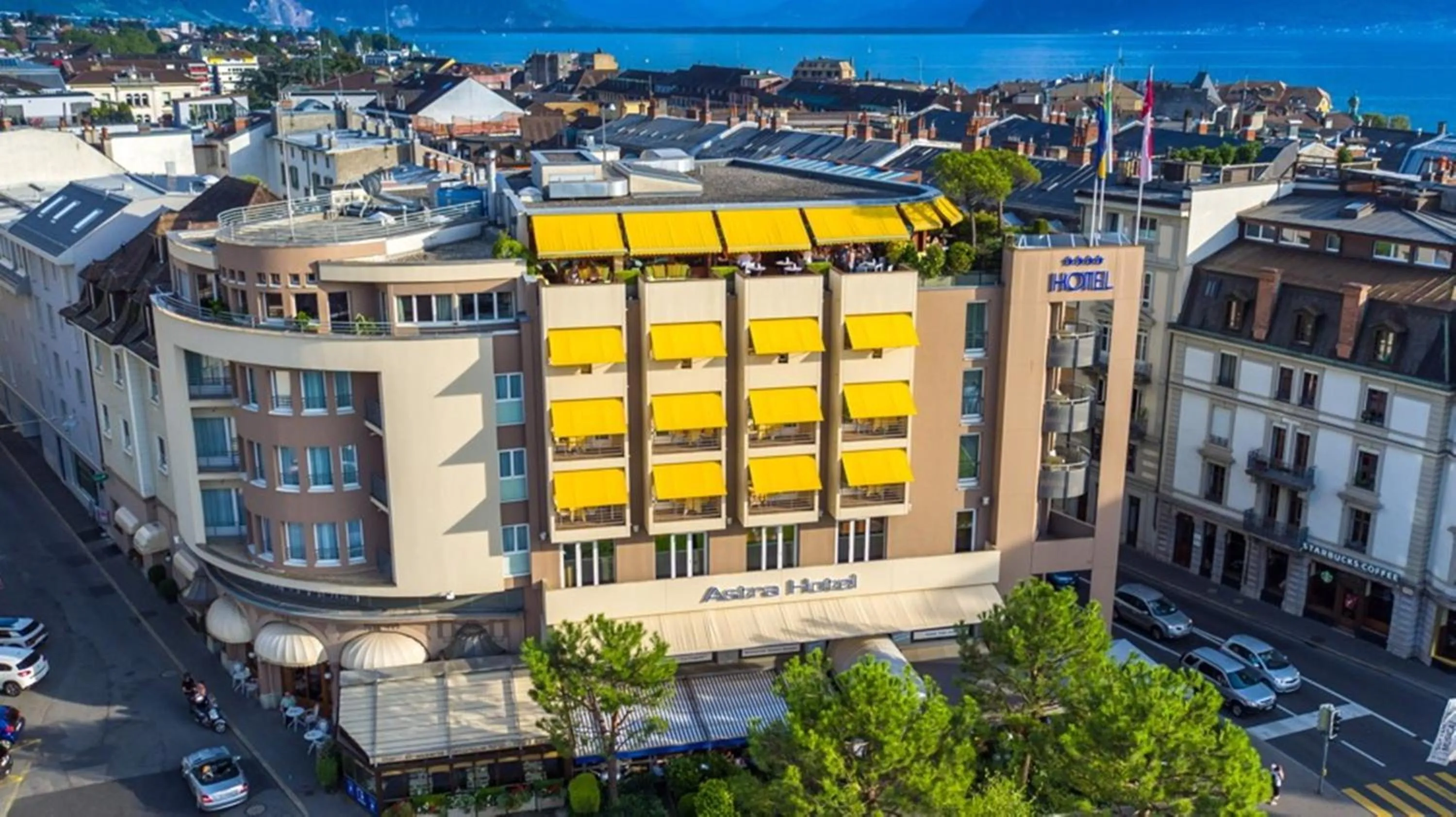 Property building in Astra Vevey Hotel & Restaurant